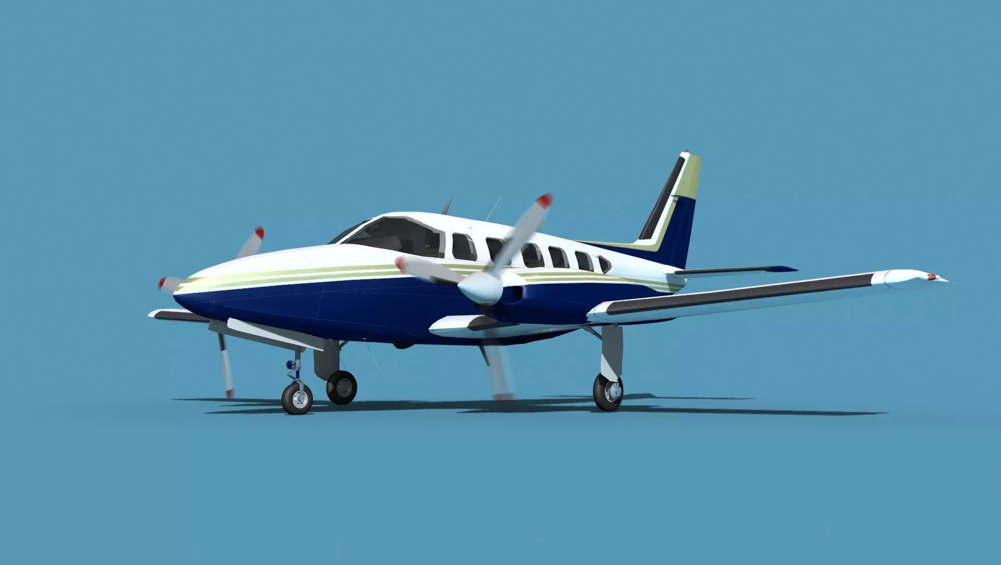 Piper PA-31-350 Navajo Chieftain 3D model_0