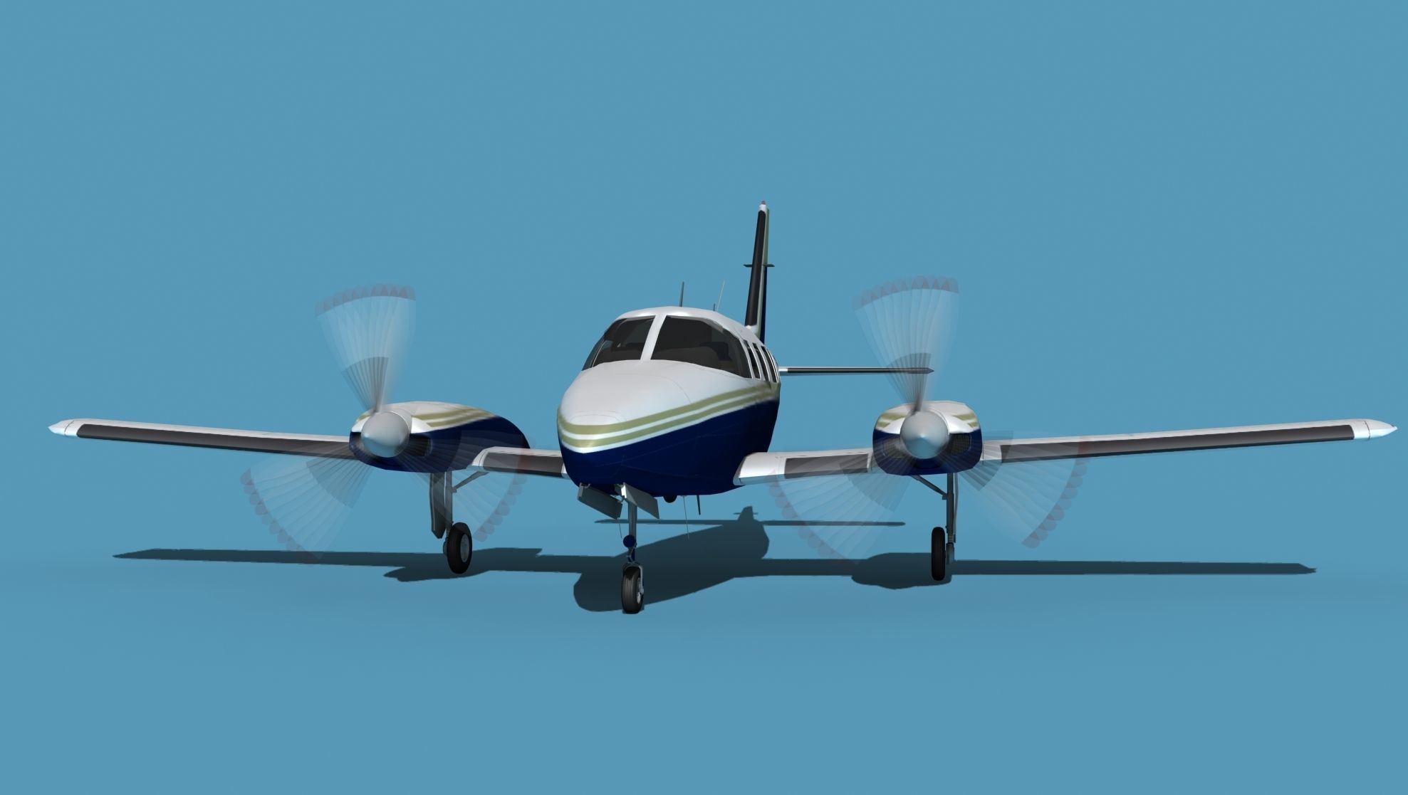 Piper PA-31-350 Navajo Chieftain 3D model_1