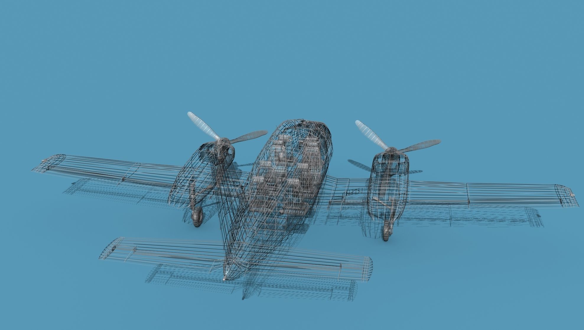 Piper PA-31-350 Navajo Chieftain 3D model_16