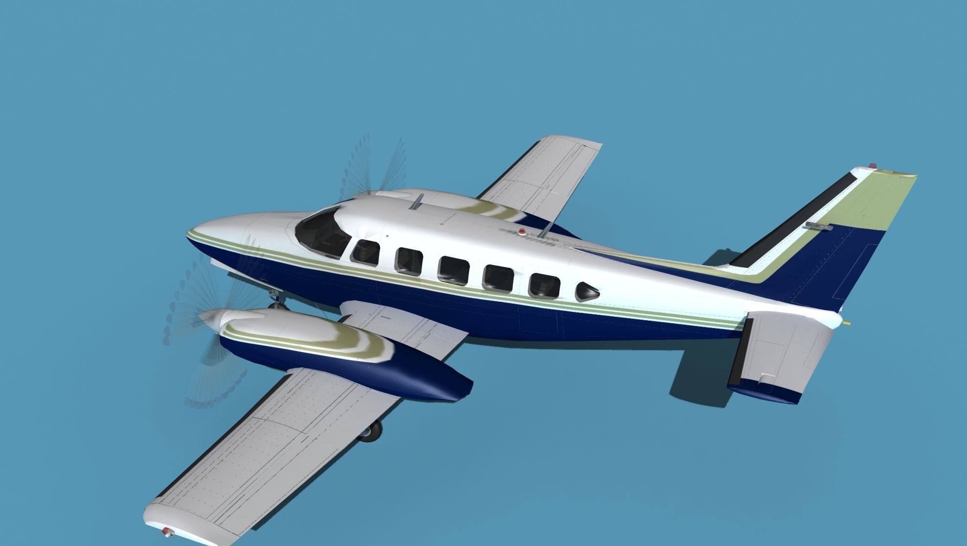 Piper PA-31-350 Navajo Chieftain 3D model_8