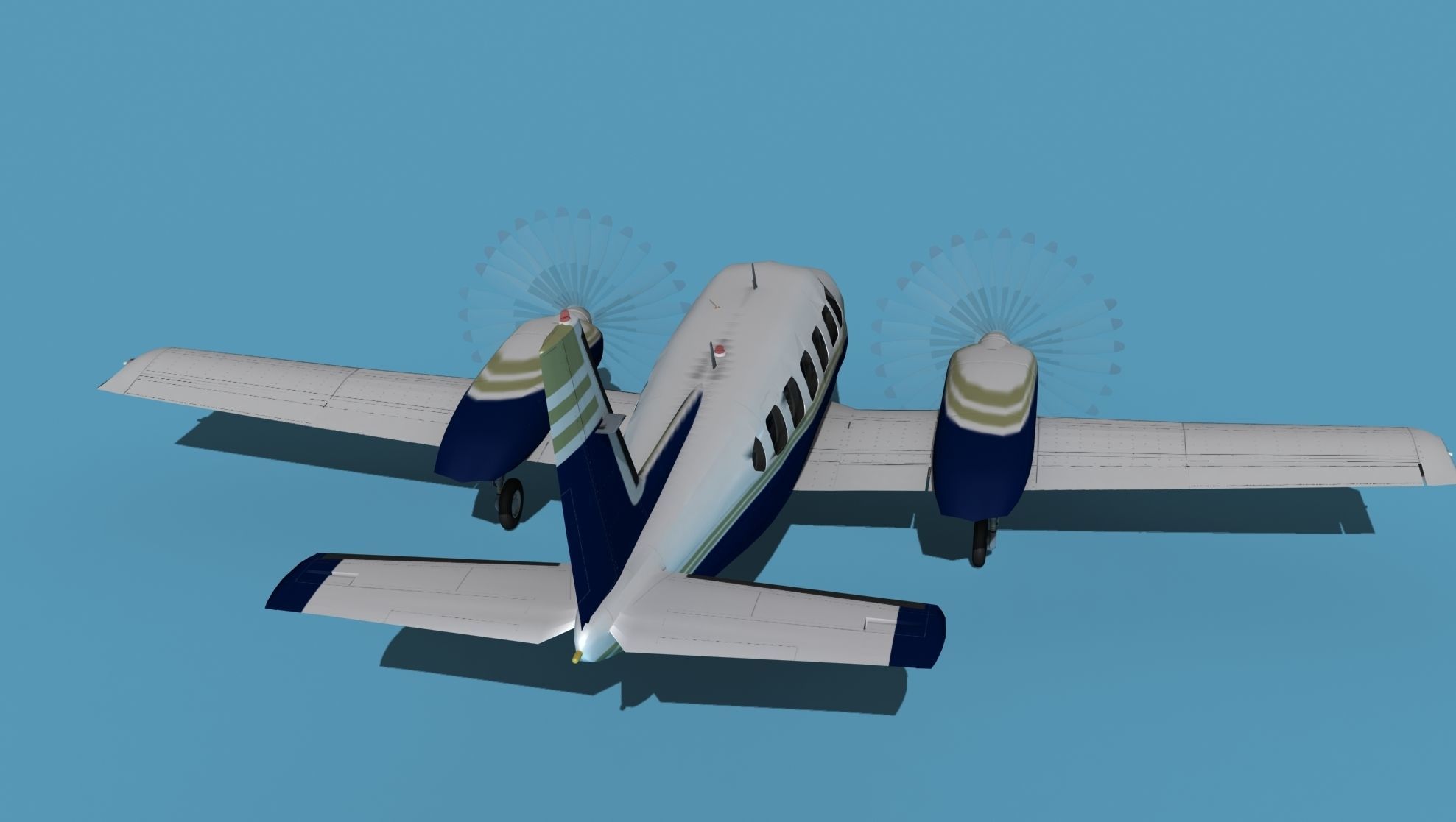 Piper PA-31-350 Navajo Chieftain 3D model_6