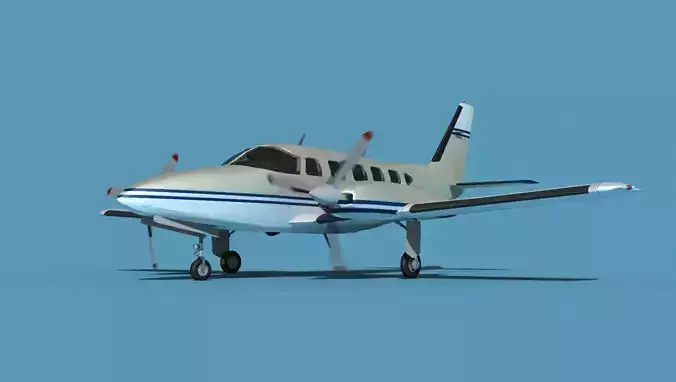 Piper PA-31-350 Navajo Chieftain V13 3D model
