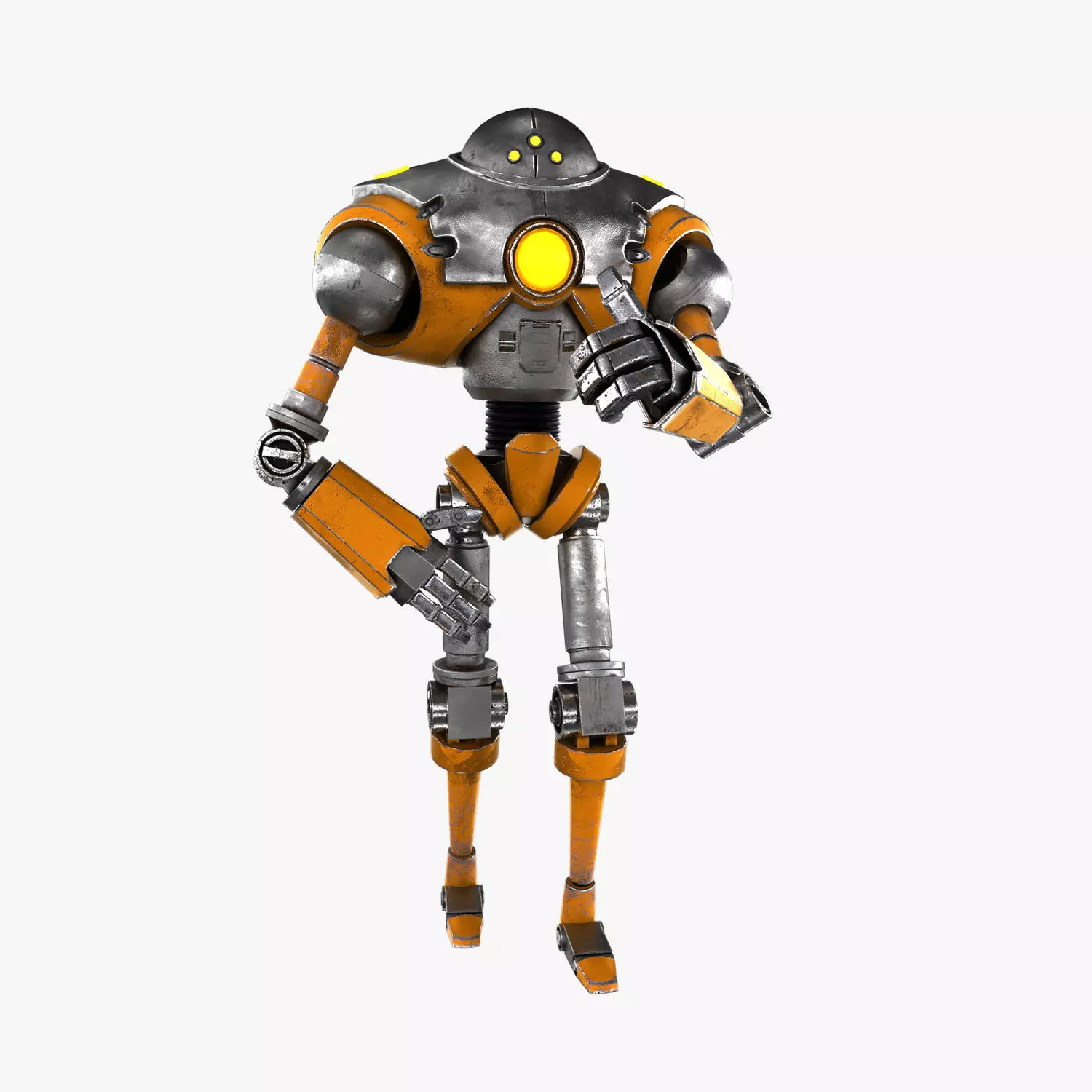 Cartoon Robot 2 Low-poly 3D model_0