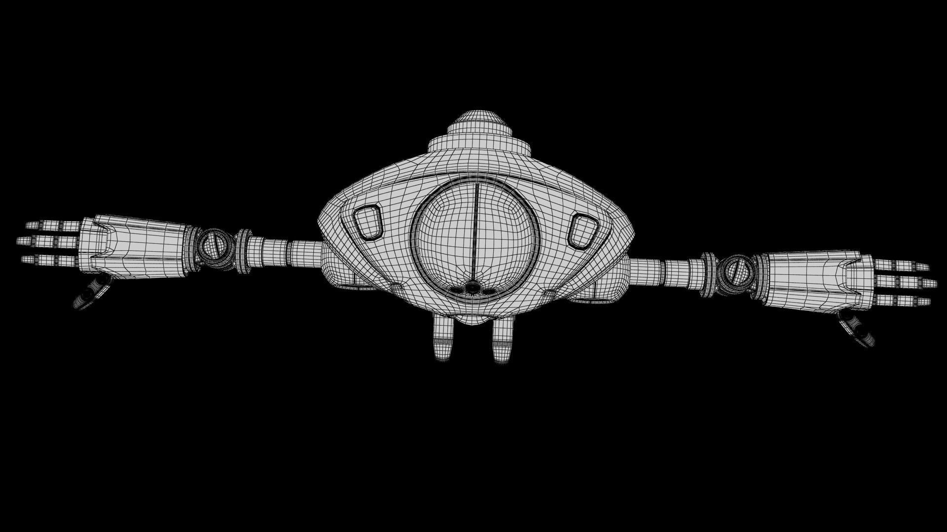 Cartoon Robot 2 Low-poly 3D model_26