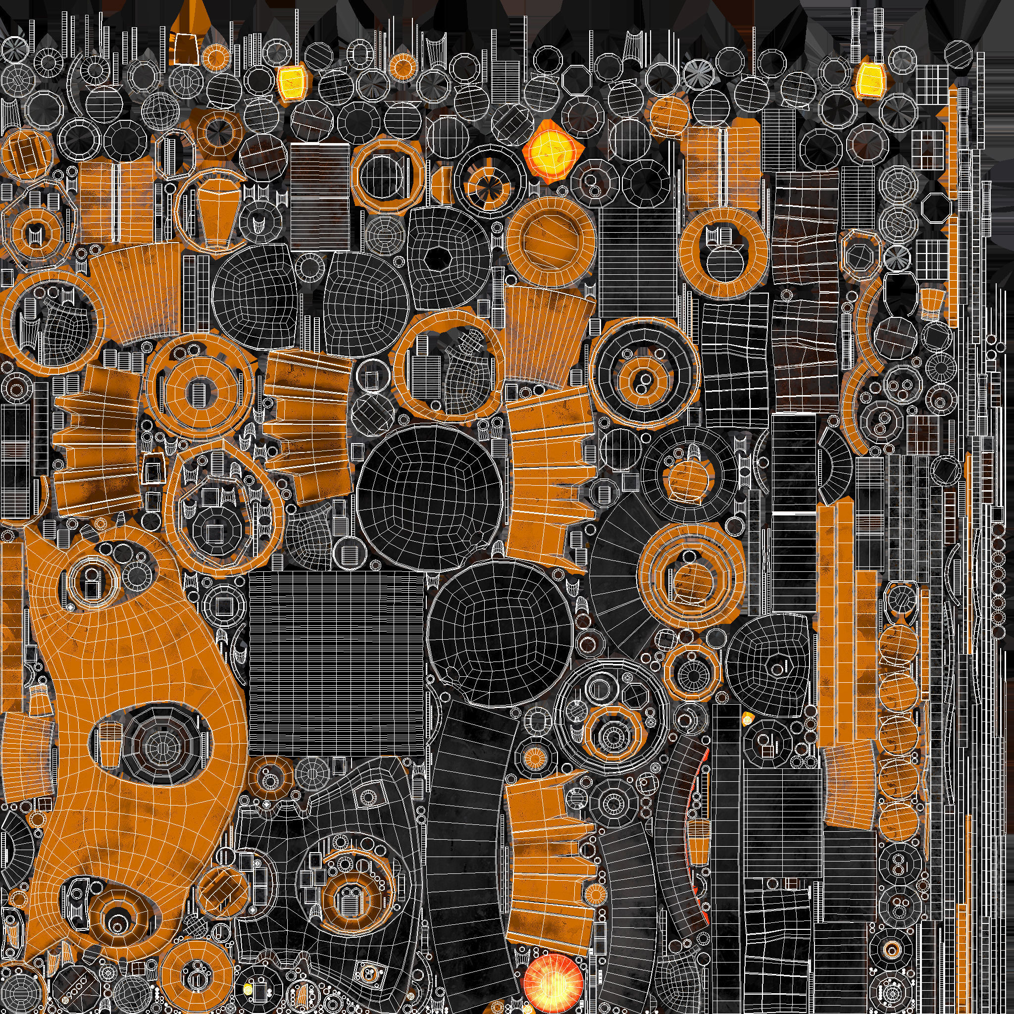 Cartoon Robot 2 Low-poly 3D model_17