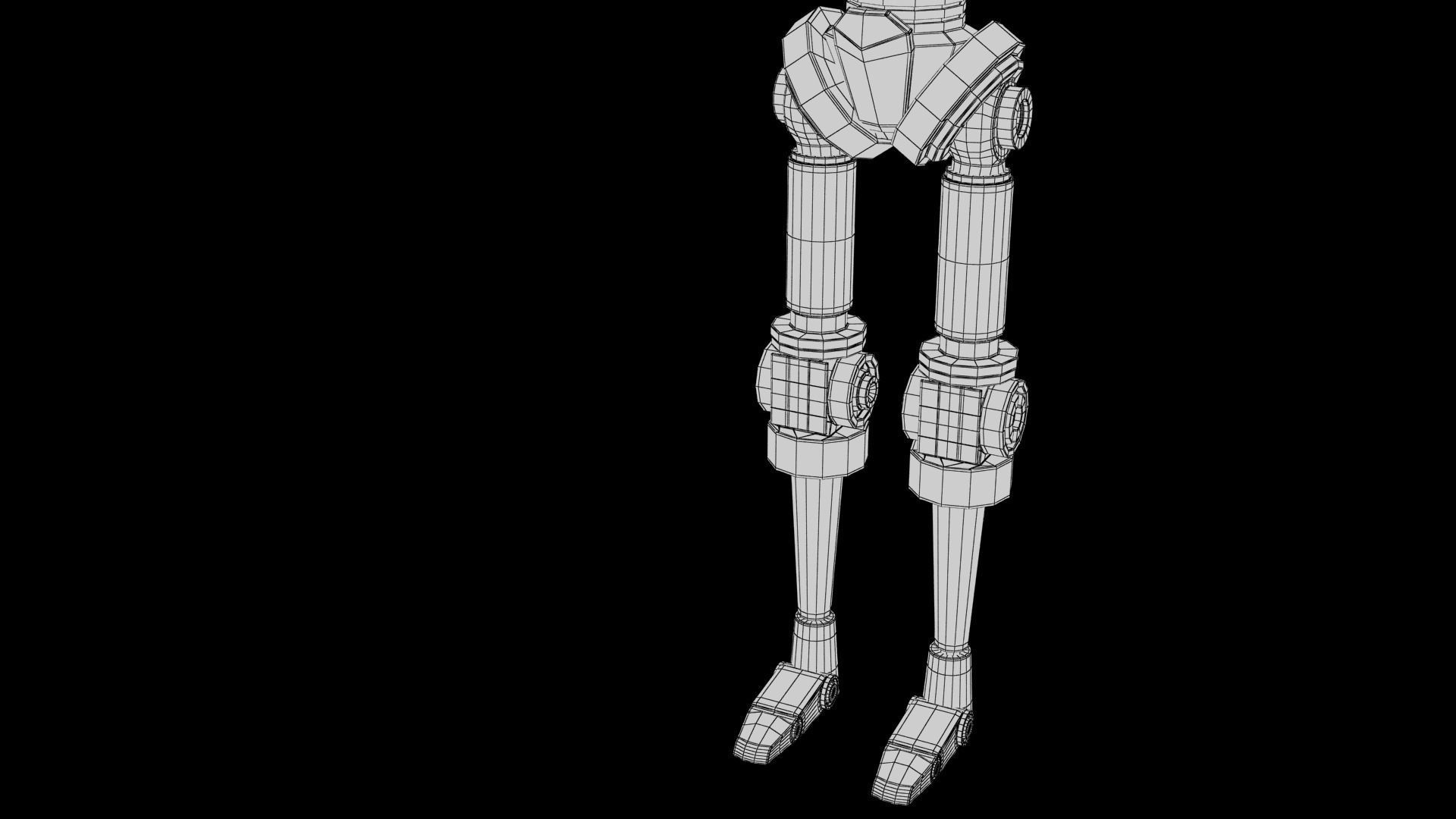 Cartoon Robot 2 Low-poly 3D model_28