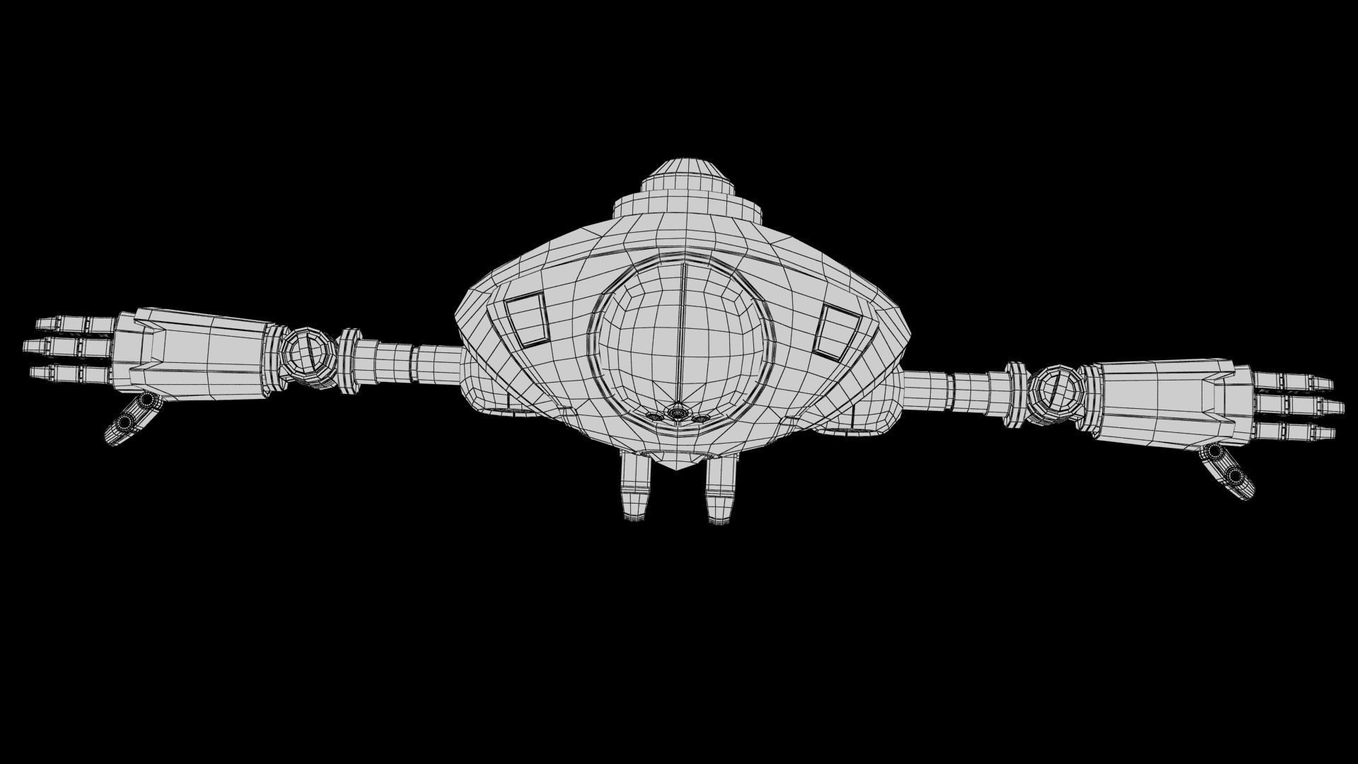 Cartoon Robot 2 Low-poly 3D model_35