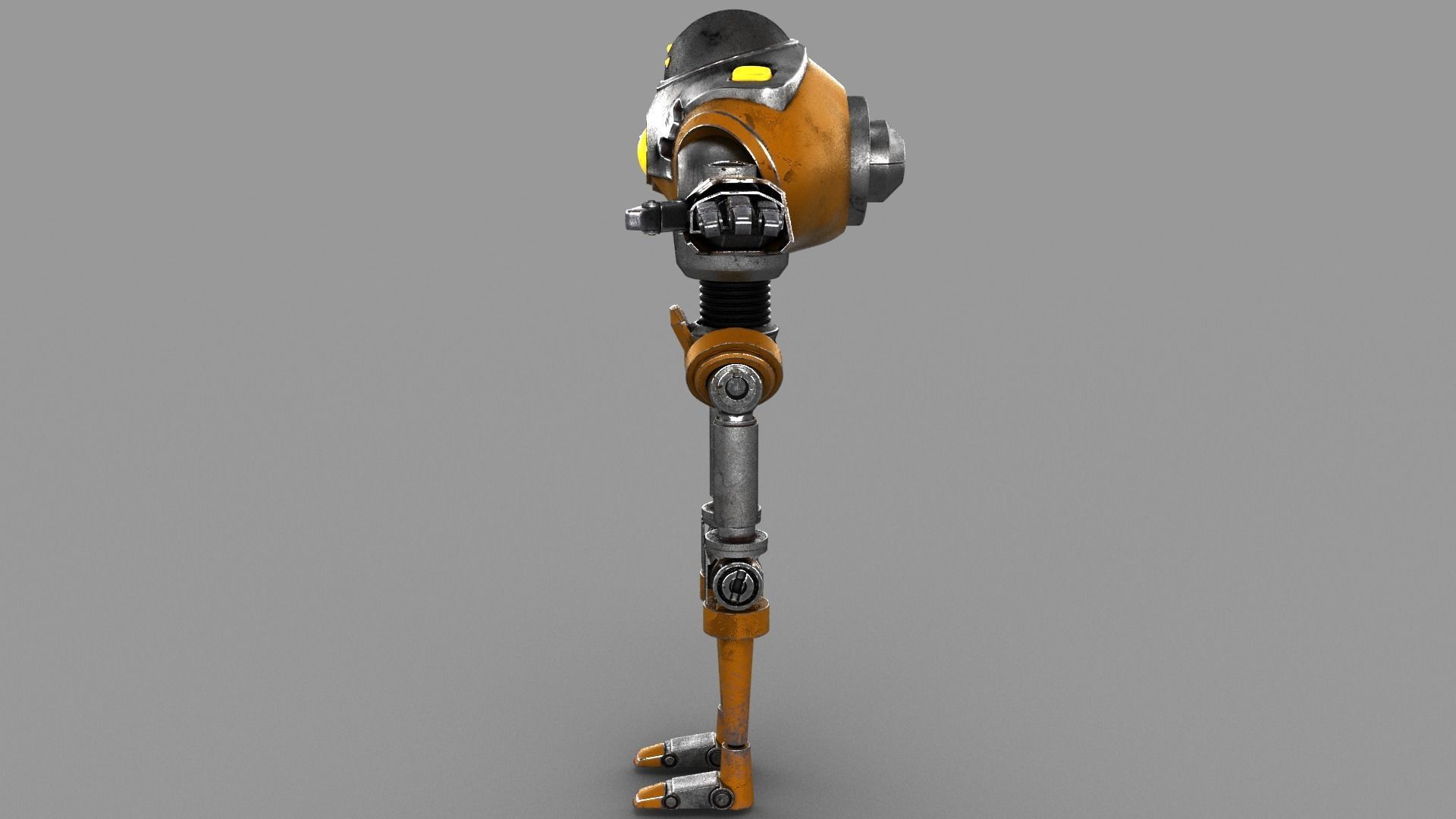 Cartoon Robot 2 Low-poly 3D model_7