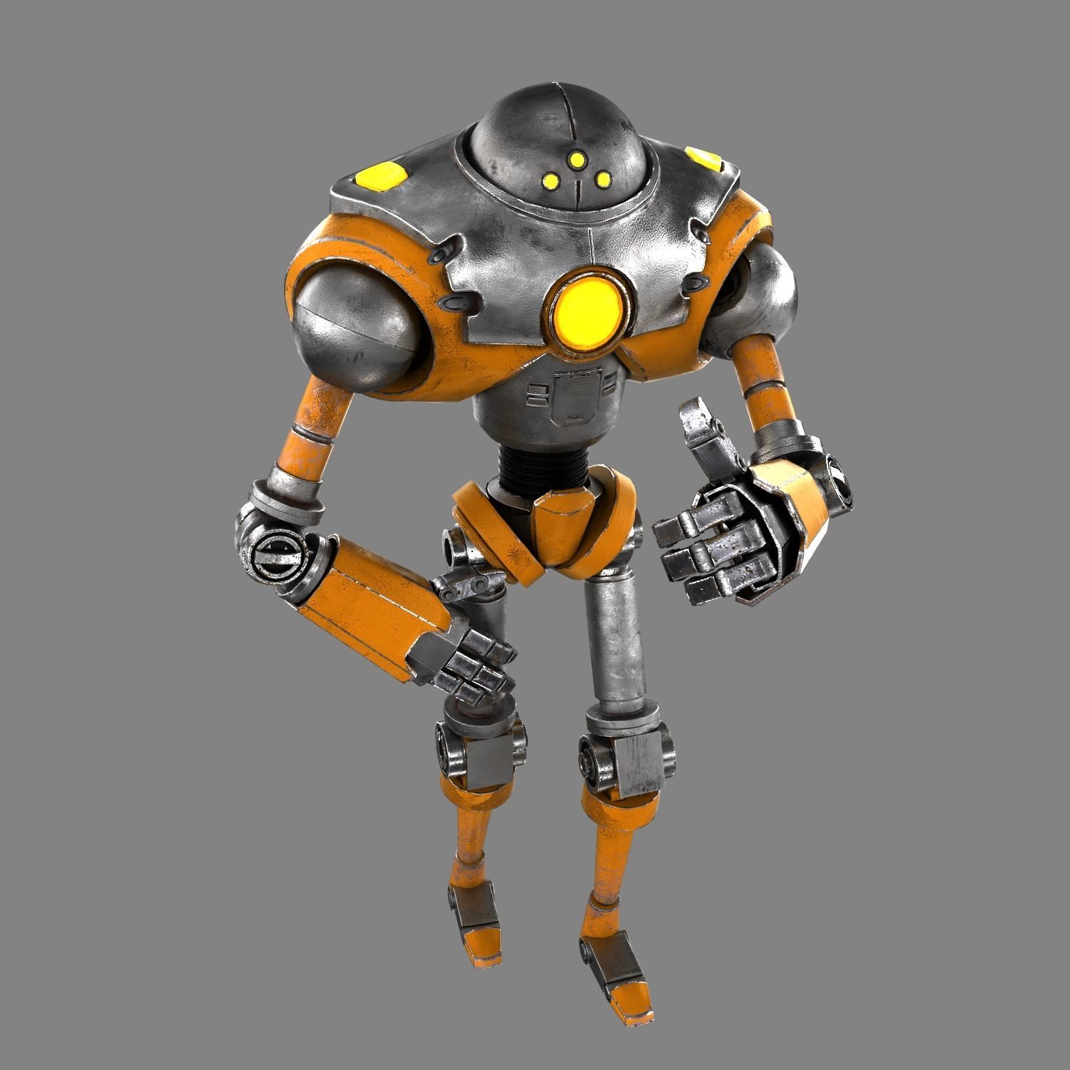 Cartoon Robot 2 Low-poly 3D model_3