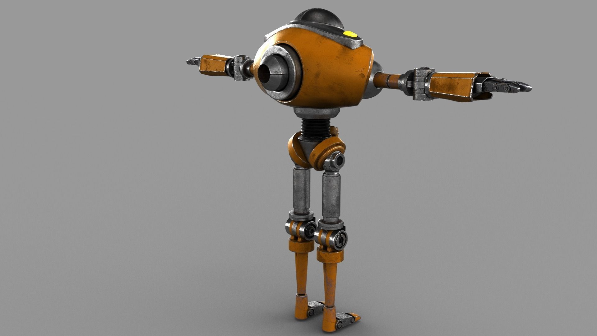 Cartoon Robot 2 Low-poly 3D model_10