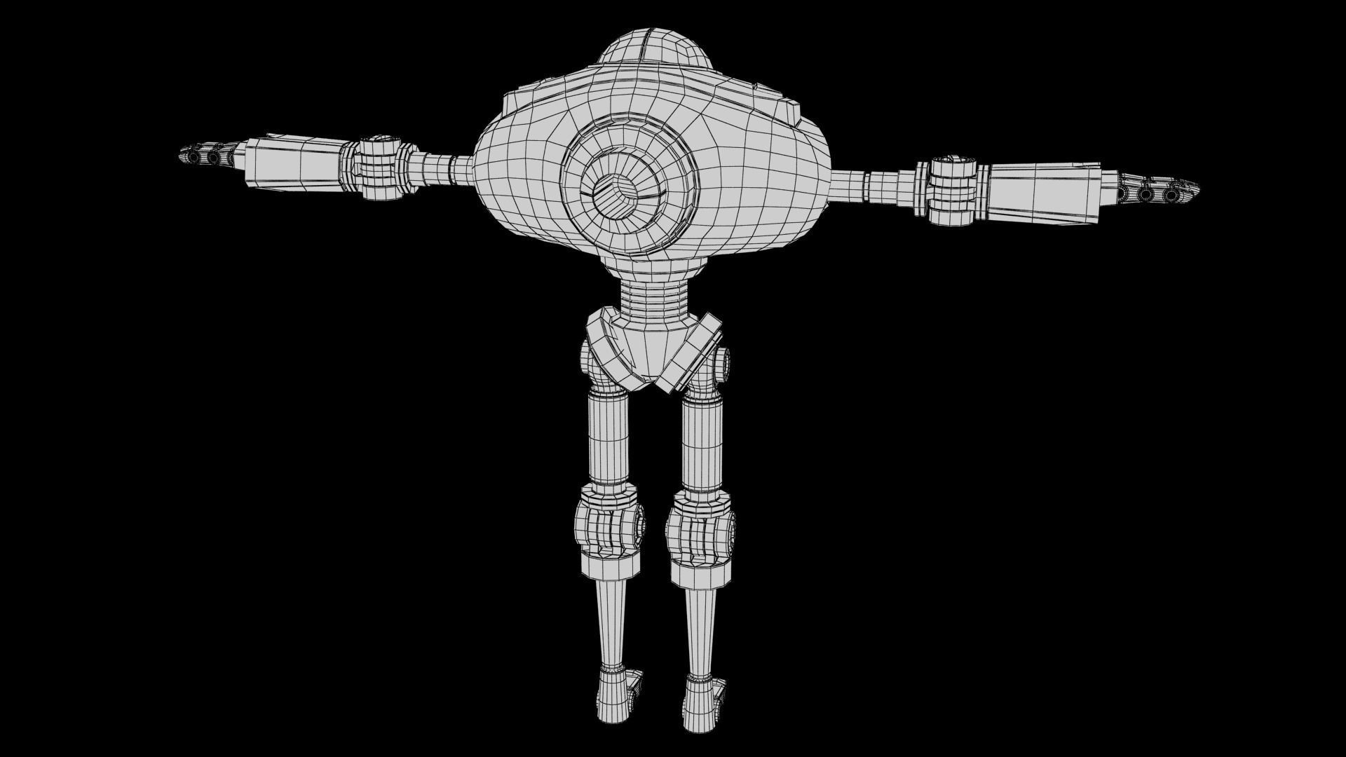 Cartoon Robot 2 Low-poly 3D model_43