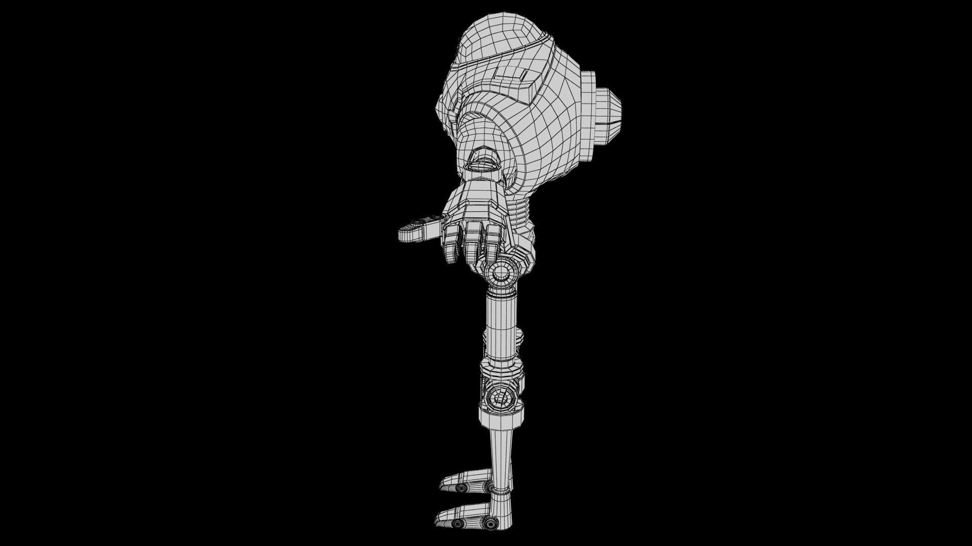 Cartoon Robot 2 Low-poly 3D model_33