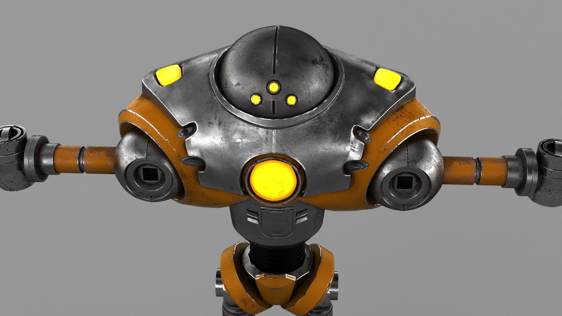 Cartoon Robot 2 Low-poly 3D model_14