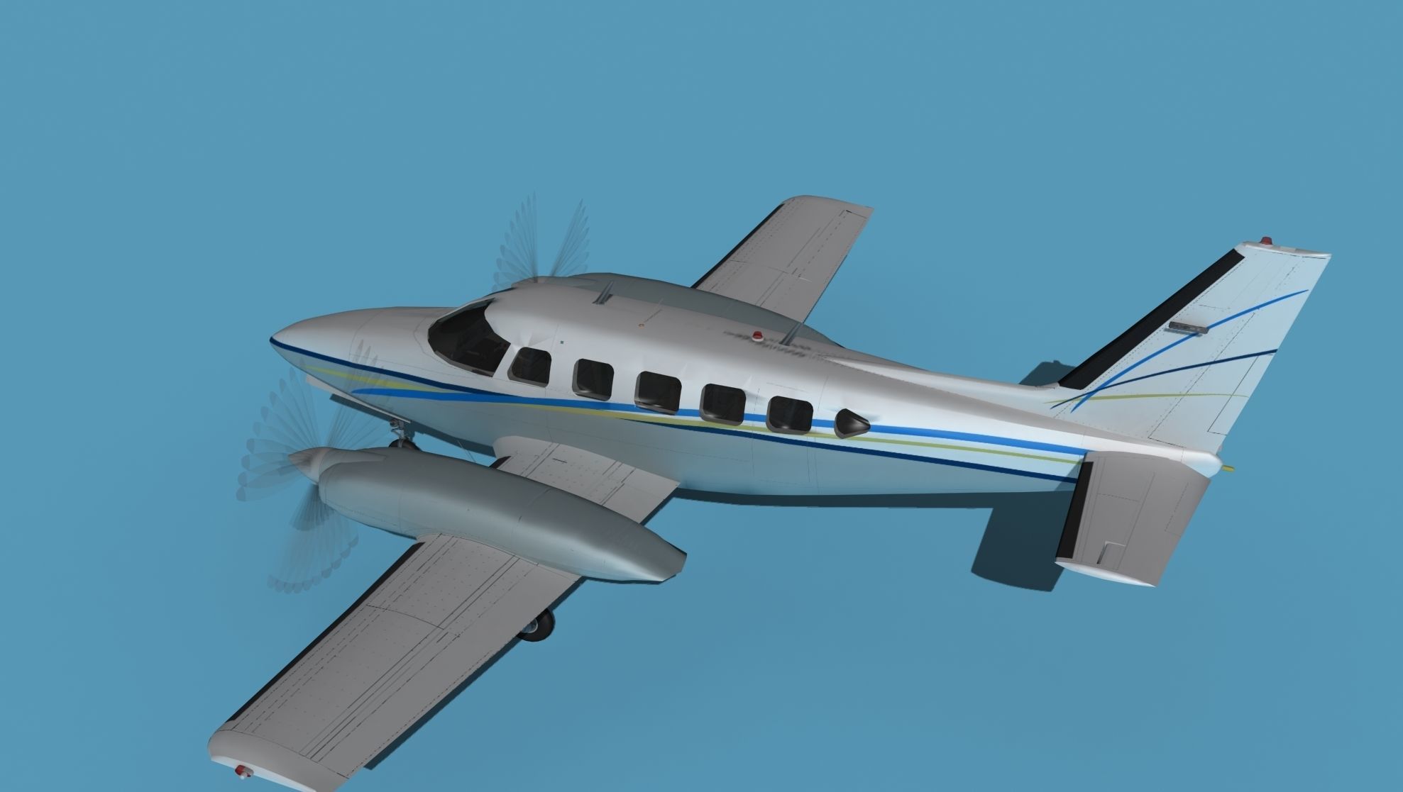 Piper PA-31-350 Navajo Chieftain V014 3D model_8