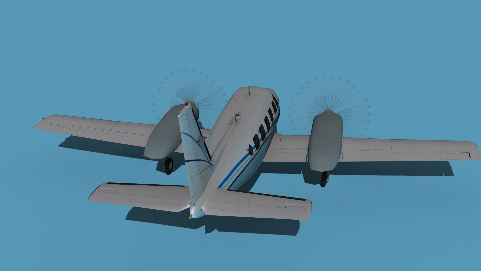 Piper PA-31-350 Navajo Chieftain V014 3D model_6