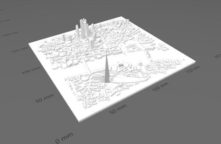 LONDON CITY - Miniature 3D Map 3D print model_2