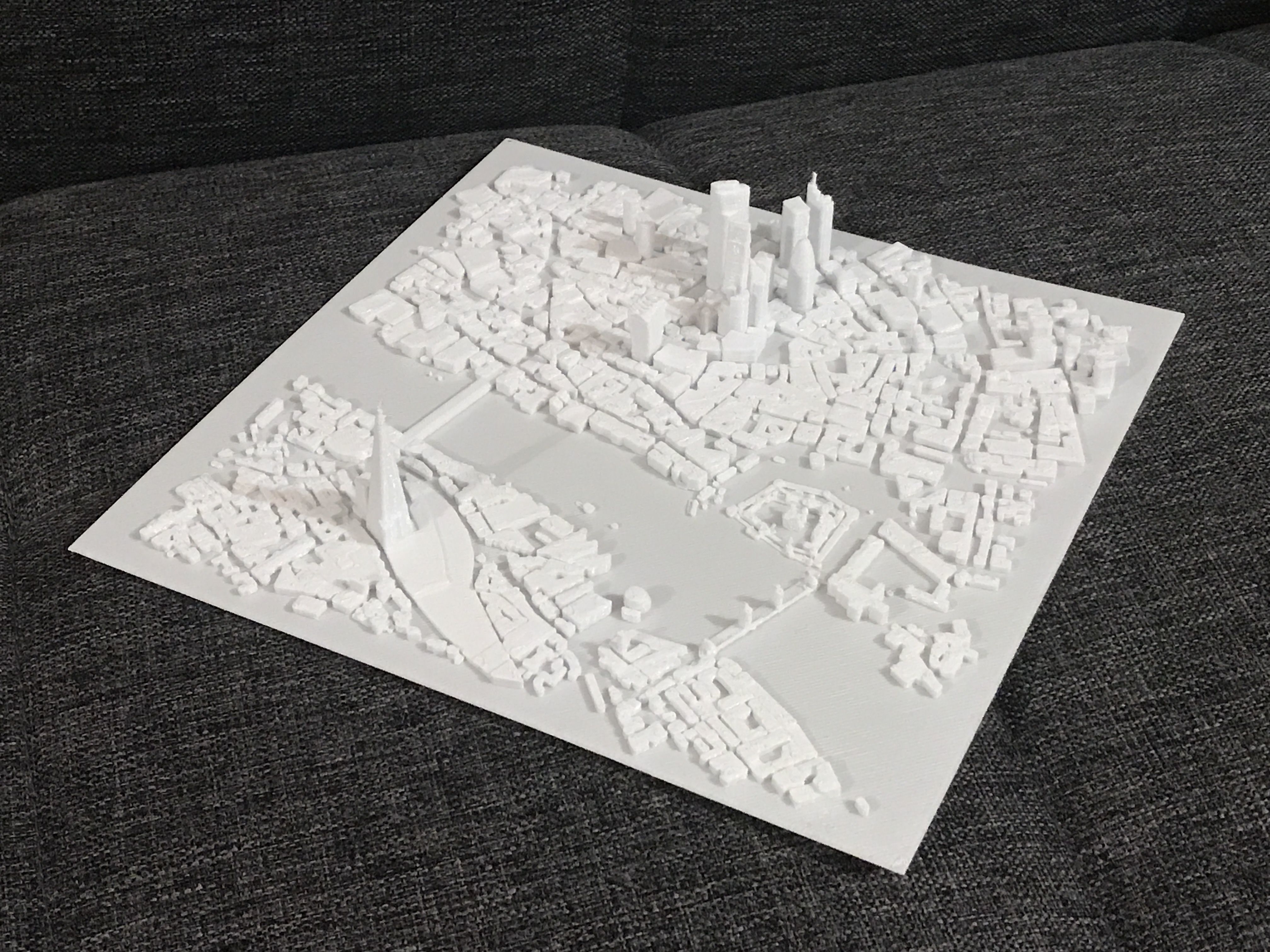 LONDON CITY - Miniature 3D Map 3D print model_4