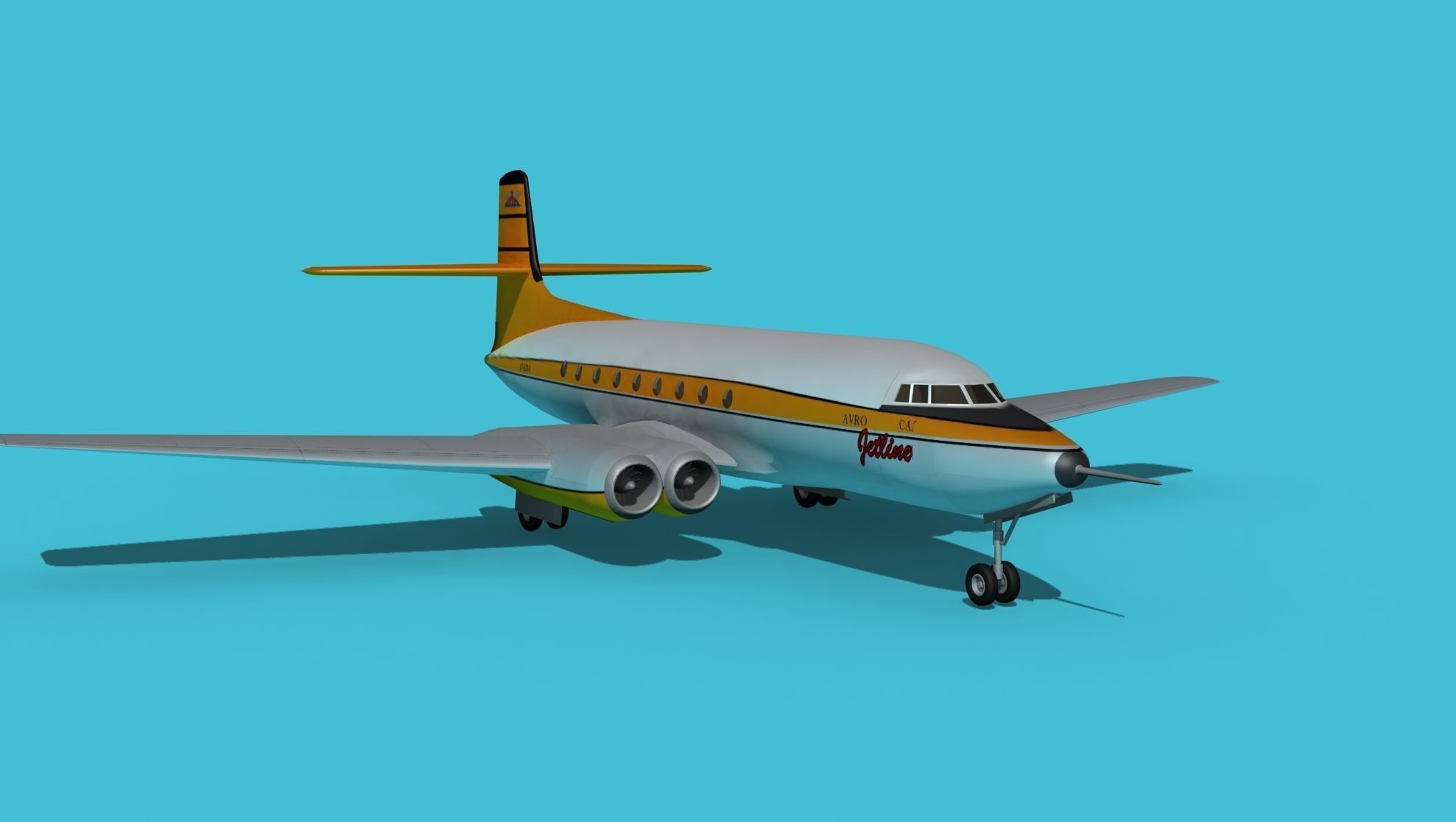AVRO Canada C-102 Jetliner V01 3D model_2