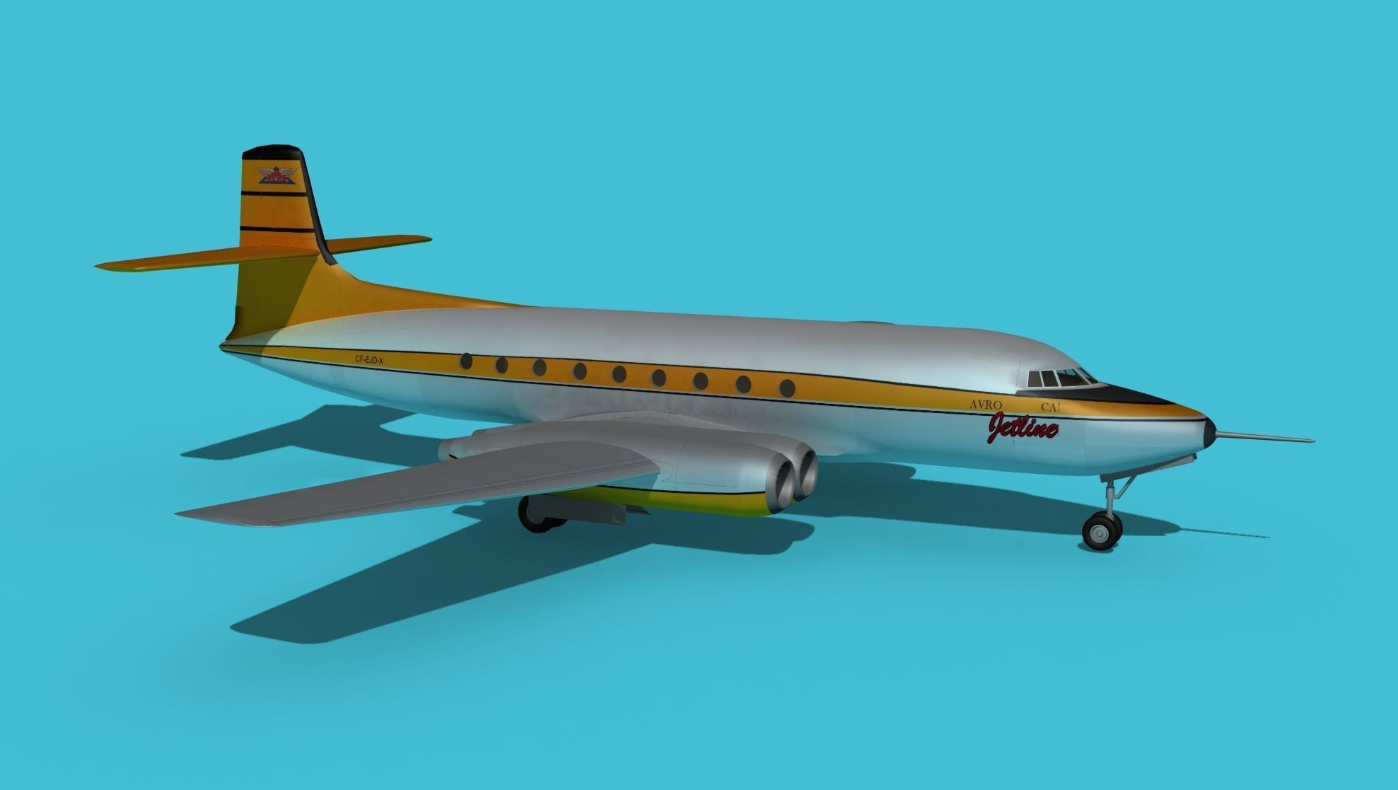 AVRO Canada C-102 Jetliner V01 3D model_3
