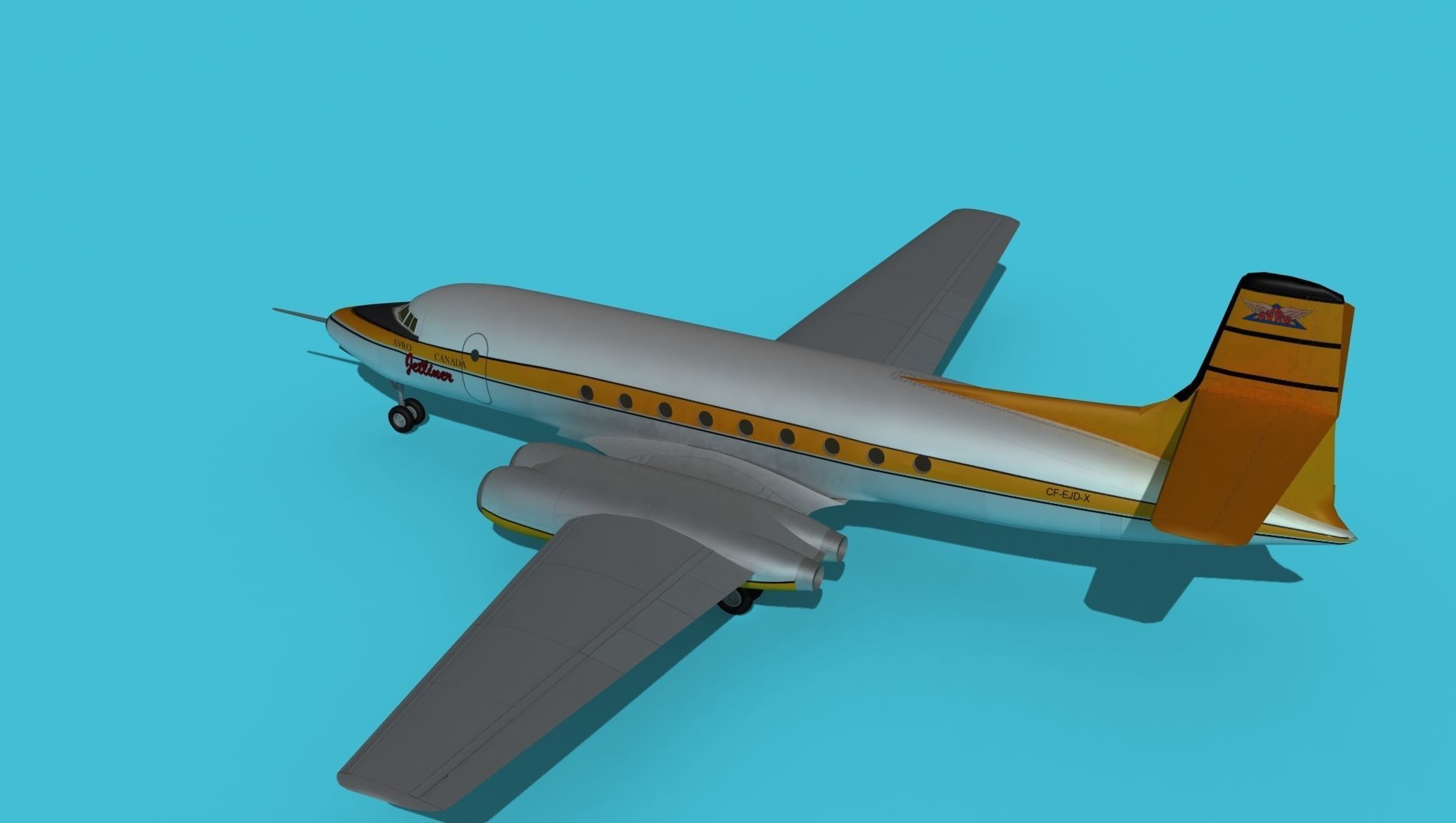AVRO Canada C-102 Jetliner V01 3D model_8
