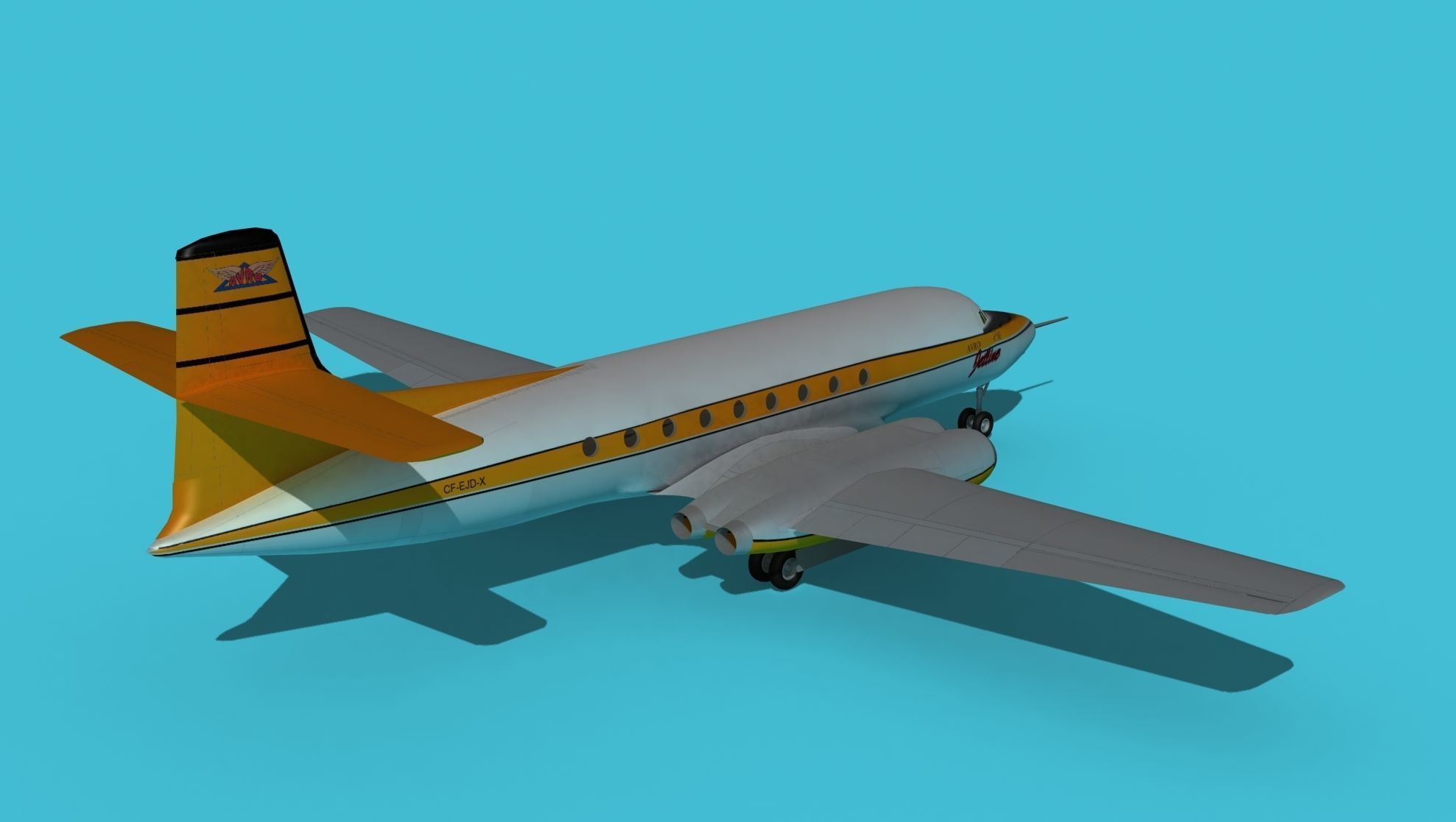 AVRO Canada C-102 Jetliner V01 3D model_5
