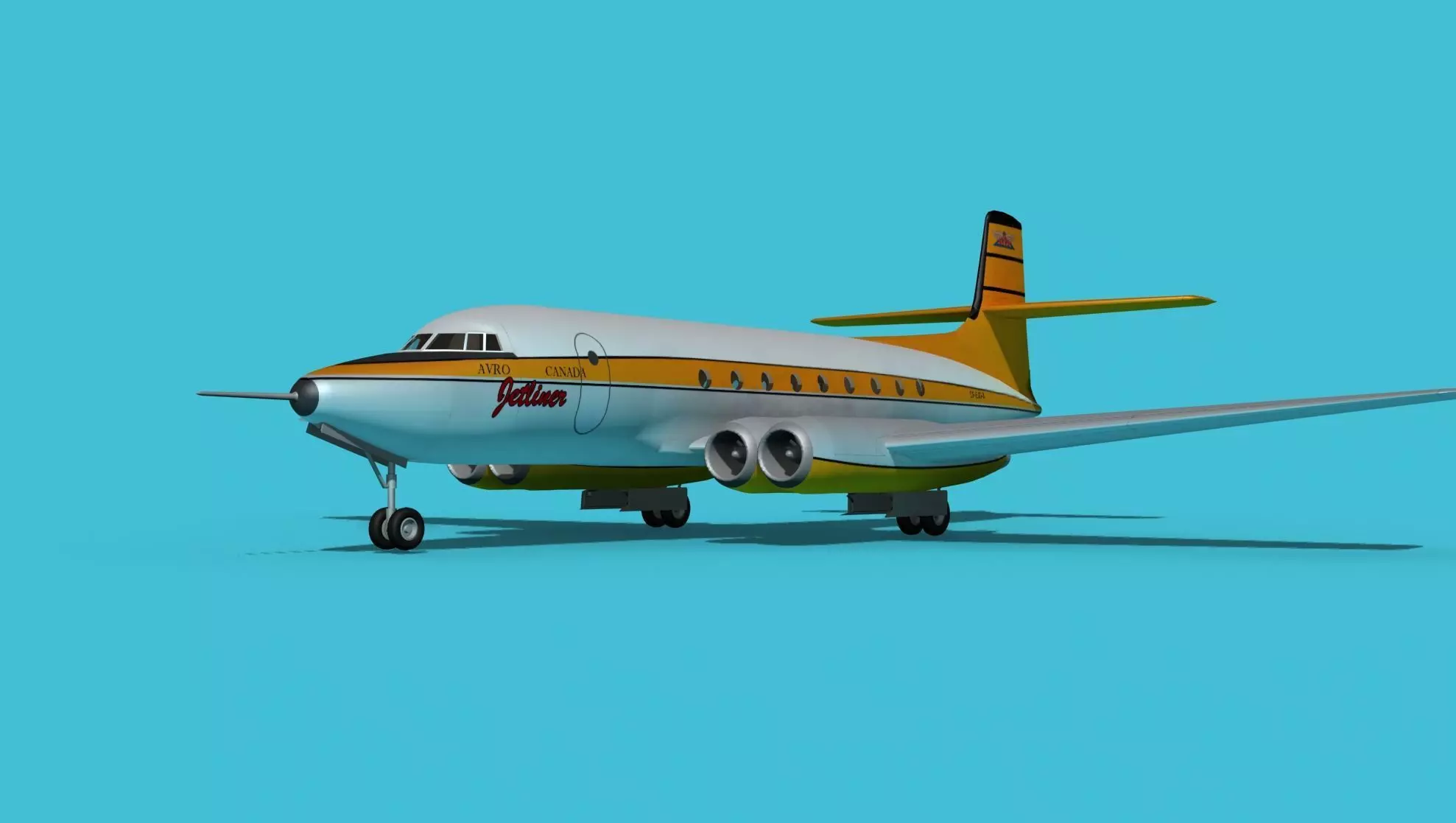 AVRO Canada C-102 Jetliner V01 3D model_0