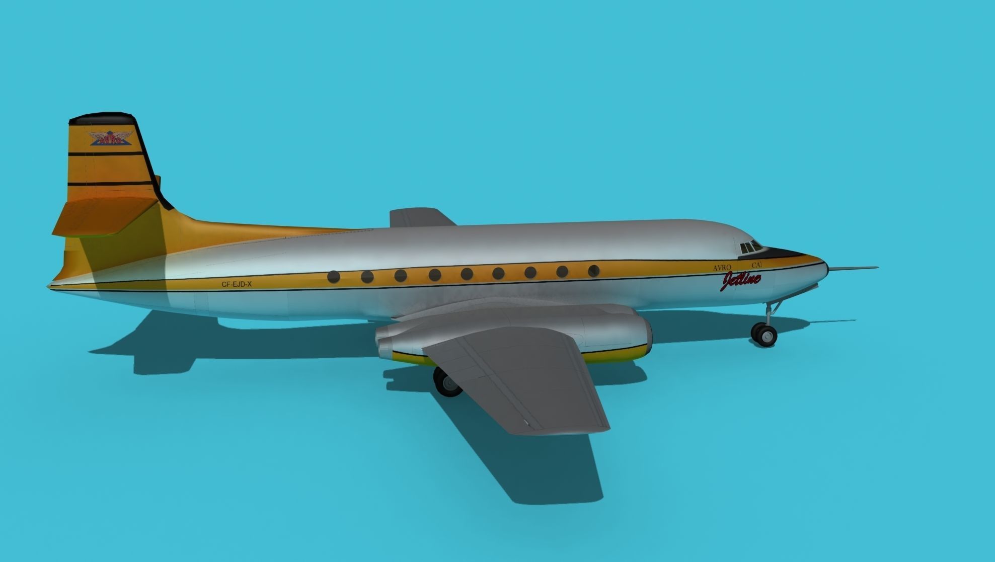 AVRO Canada C-102 Jetliner V01 3D model_4