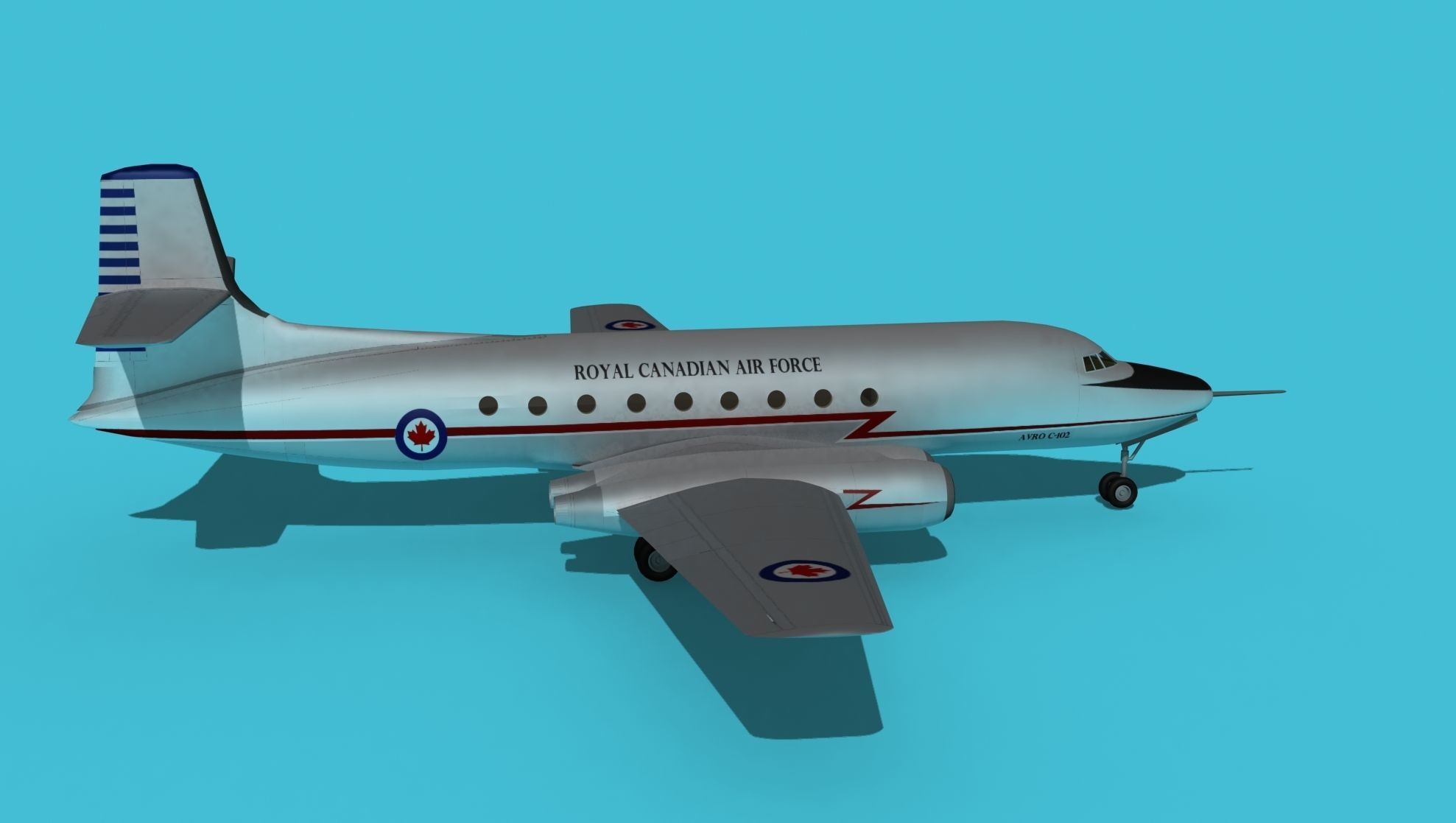Avro Canada C-102 Jetliner V02 3D model_4