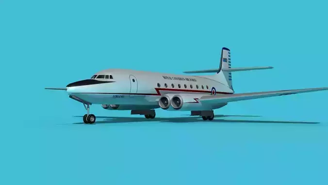 Avro Canada C-102 Jetliner V02 3D model Avro Canada C-102 Jetliner V02 3D model