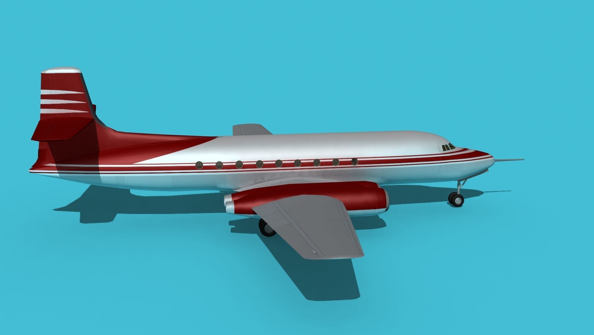 AVRO Canada C-102 Jetliner V03 3D model_4