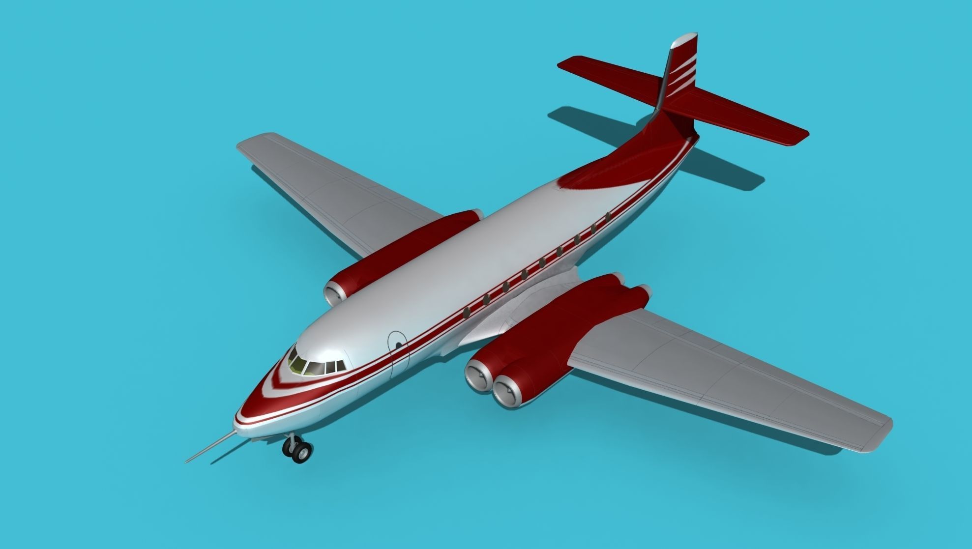 AVRO Canada C-102 Jetliner V03 3D model_10