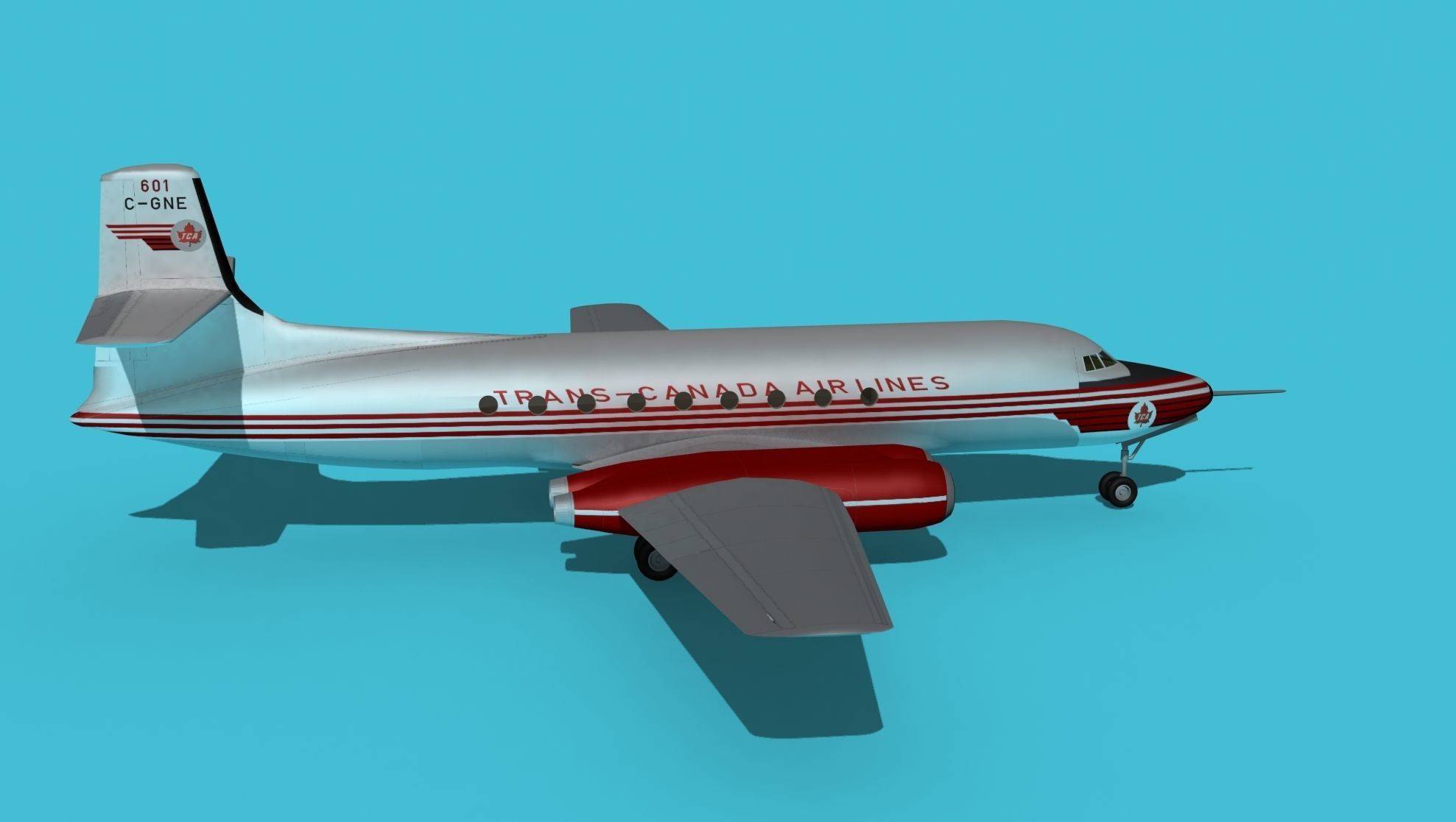 AVRO Canada C-102 Jetliner V05 3D model_4