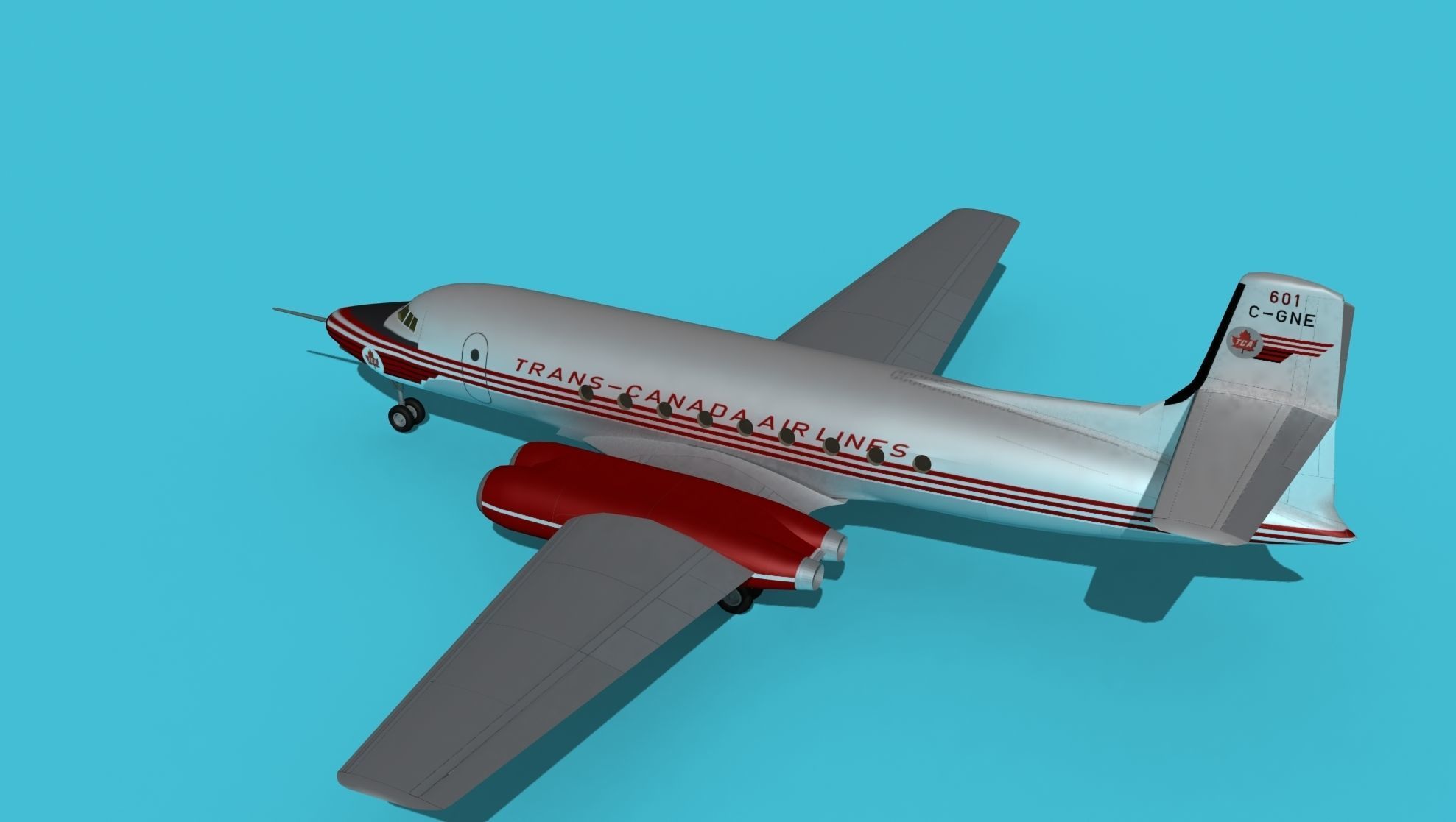 AVRO Canada C-102 Jetliner V05 3D model_8