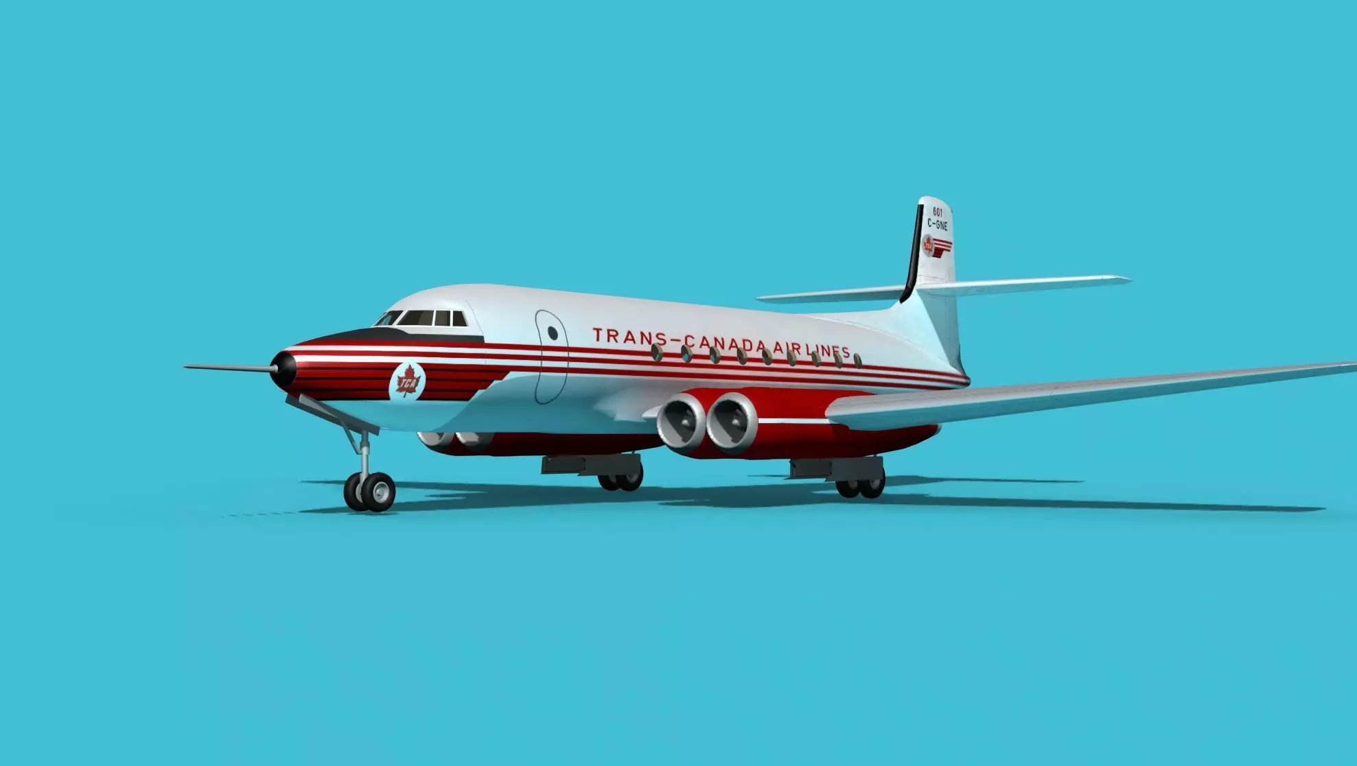 AVRO Canada C-102 Jetliner V05 3D model_0
