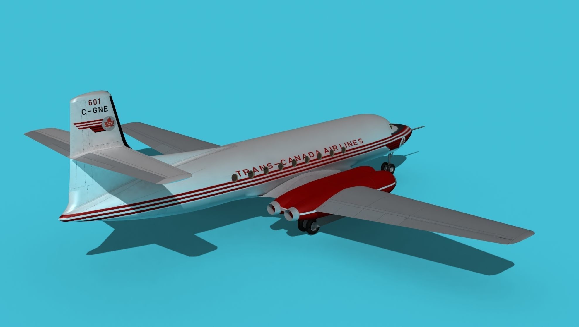 AVRO Canada C-102 Jetliner V05 3D model_5