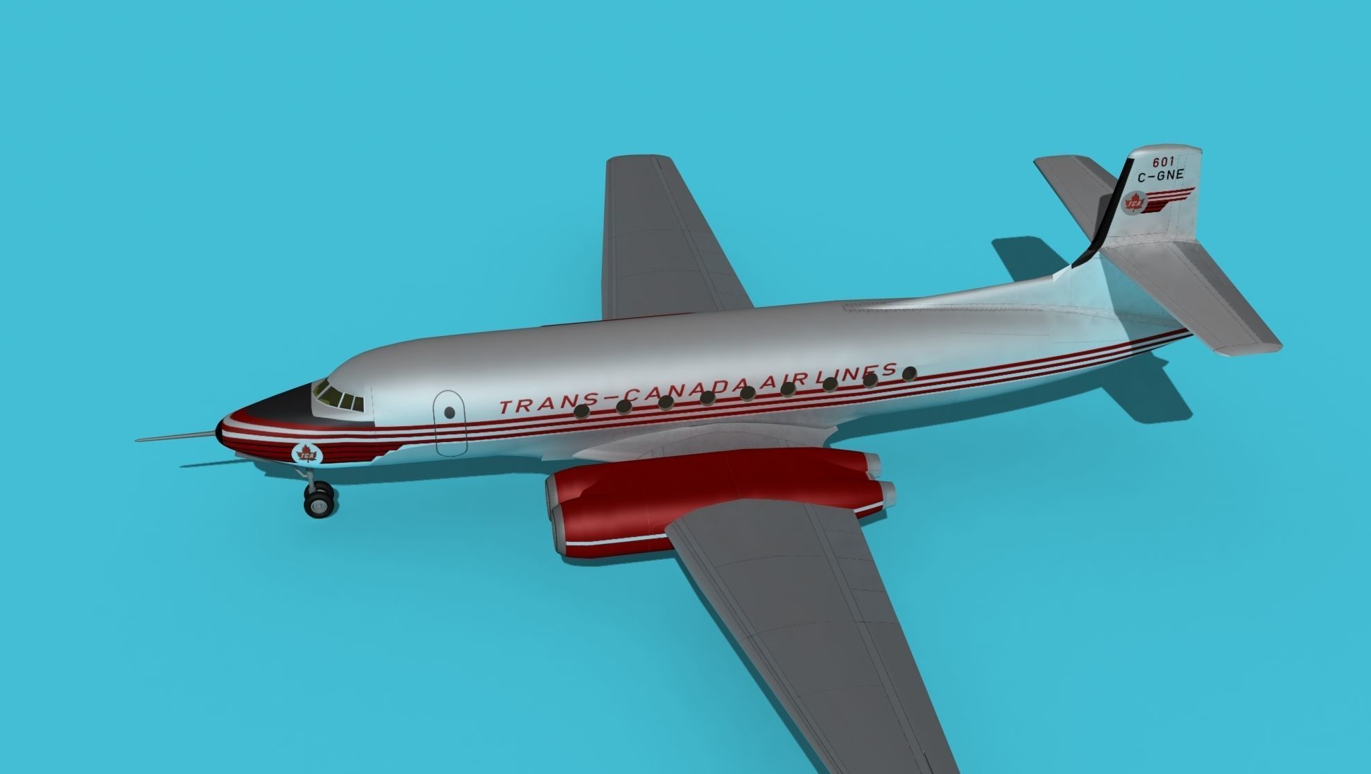 AVRO Canada C-102 Jetliner V05 3D model_9