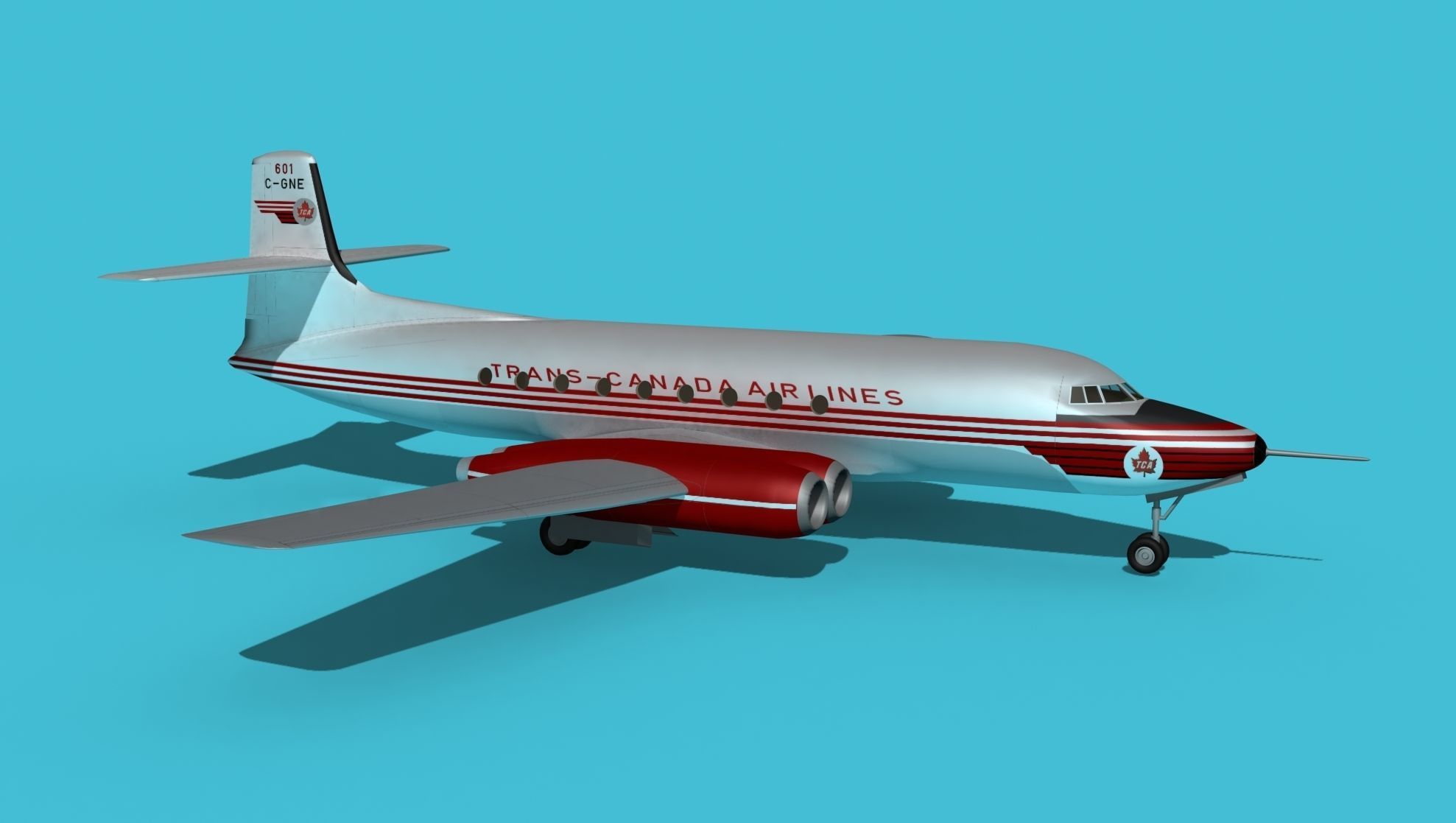 AVRO Canada C-102 Jetliner V05 3D model_3