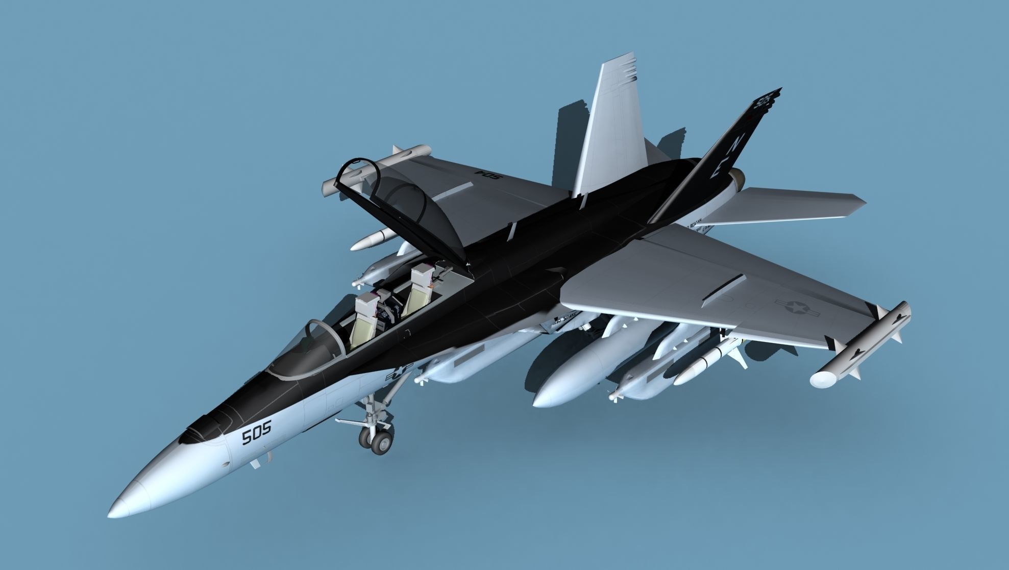 Boeing EA-18G Growler V03 3D model_10