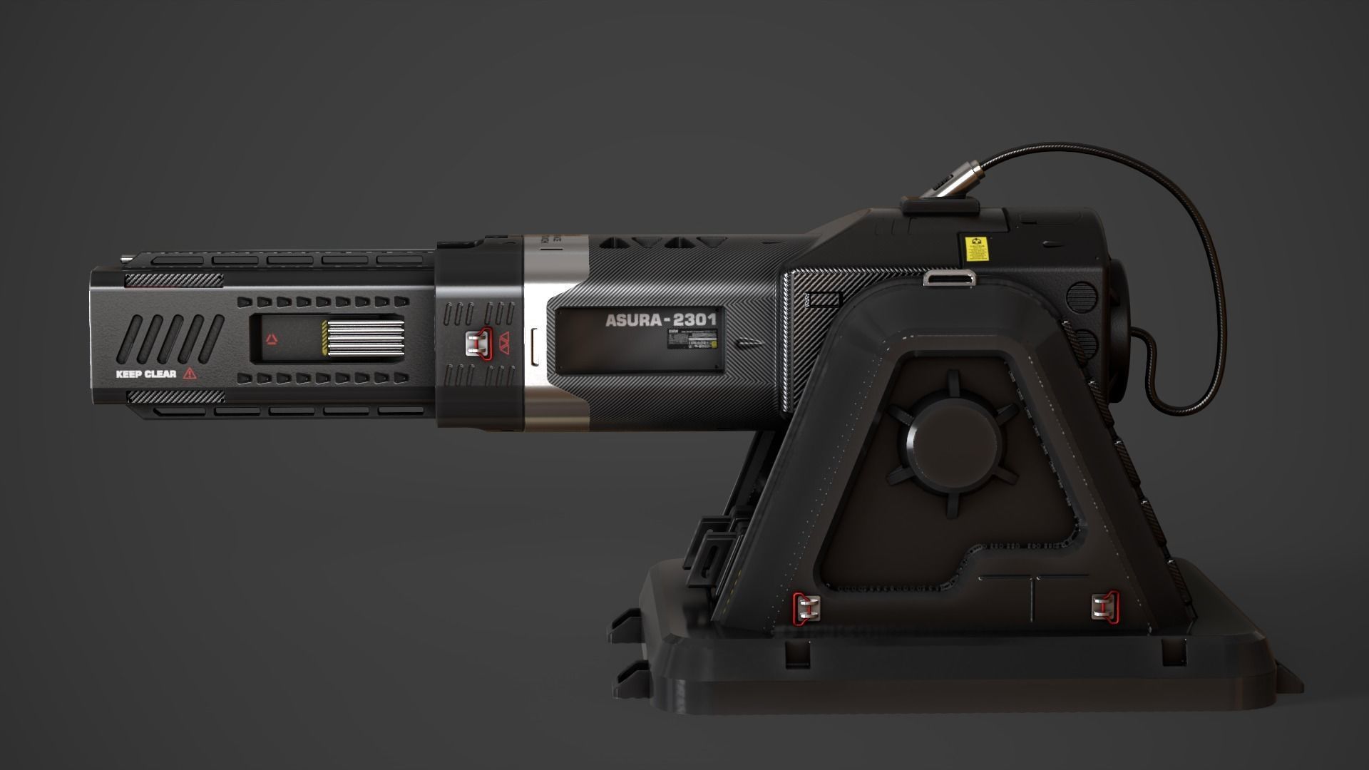 Laser Turret - ASURA Low-poly 3D model_3