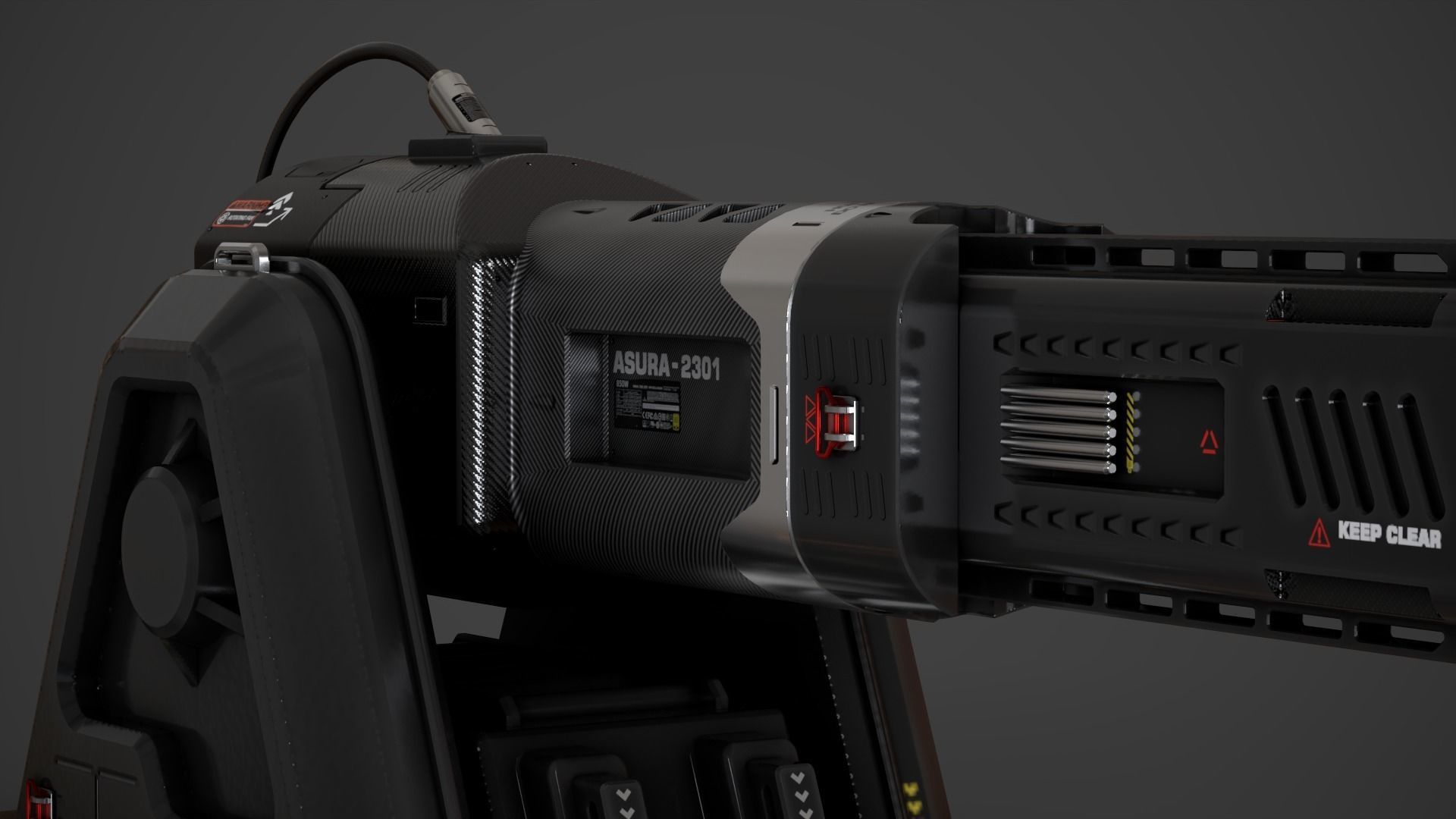 Laser Turret - ASURA Low-poly 3D model_20