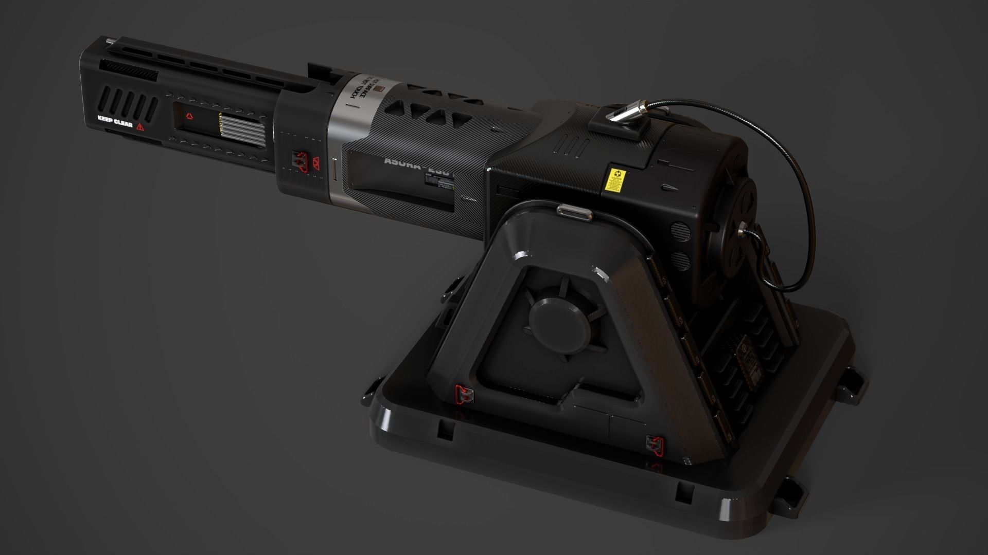 Laser Turret - ASURA Low-poly 3D model_5