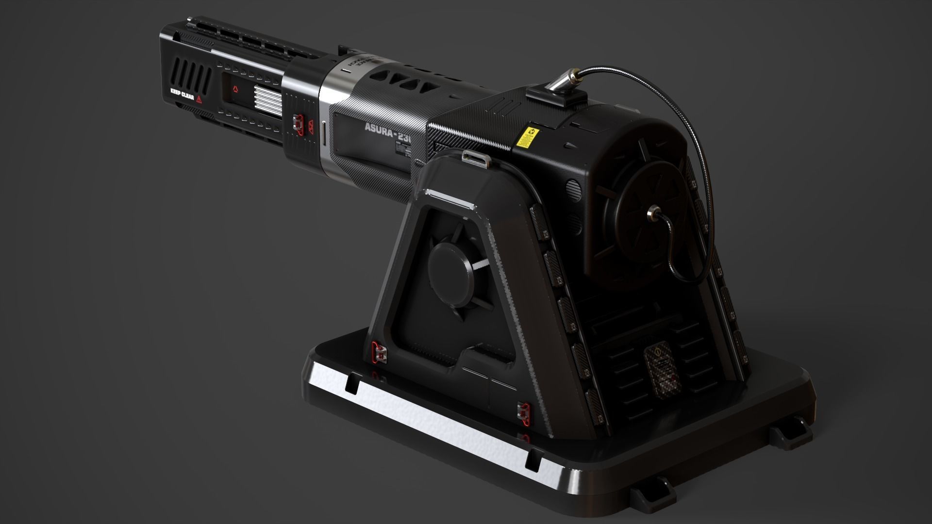 Laser Turret - ASURA Low-poly 3D model_6