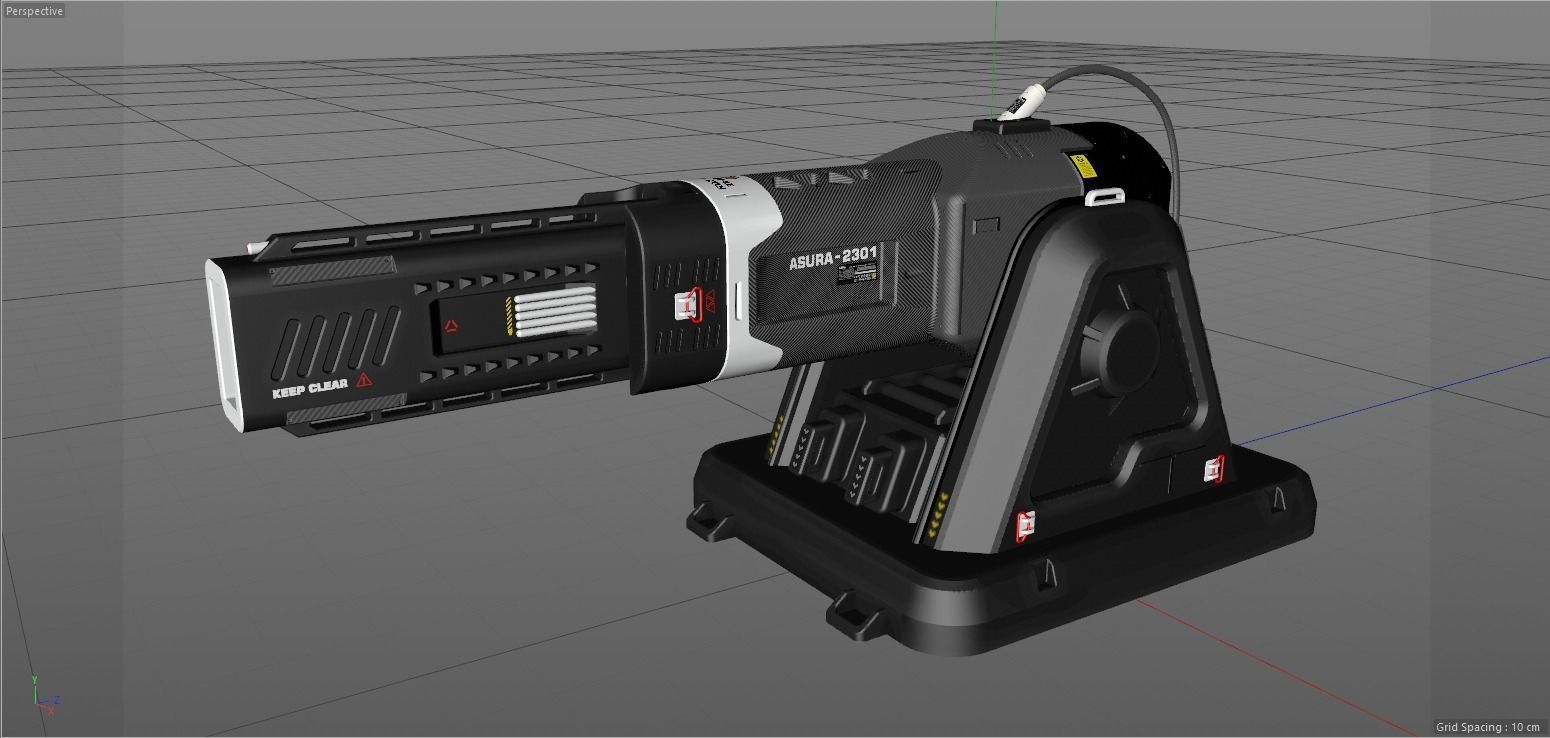 Laser Turret - ASURA Low-poly 3D model_34