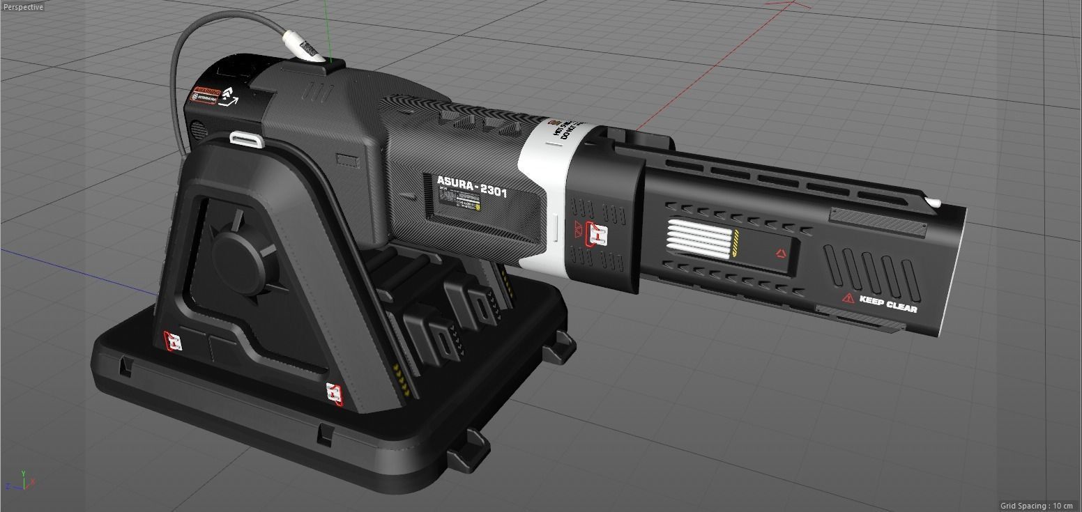 Laser Turret - ASURA Low-poly 3D model_33