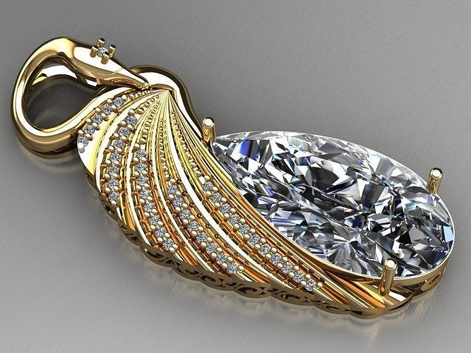 swan pendant 3D print model