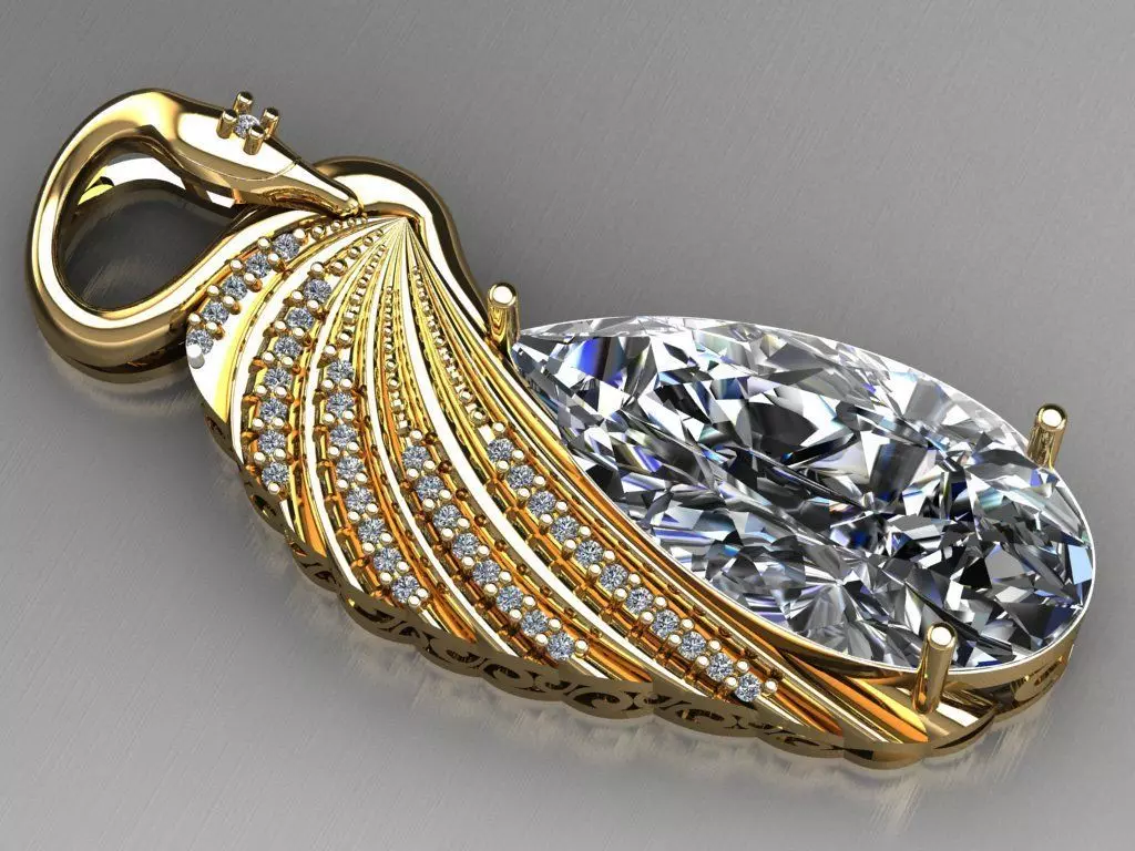 swan pendant 3D print model