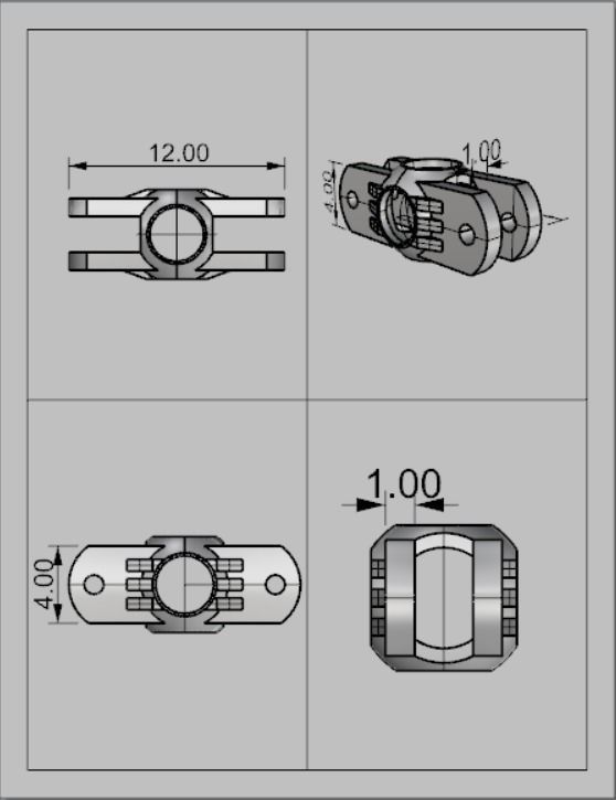 Eslabon para cadenas chain link 042105 3D print model_2