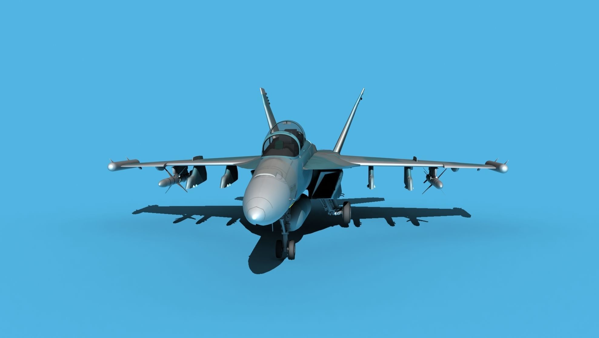 Boeing FA-18F Super Hornet V07 3D model_1
