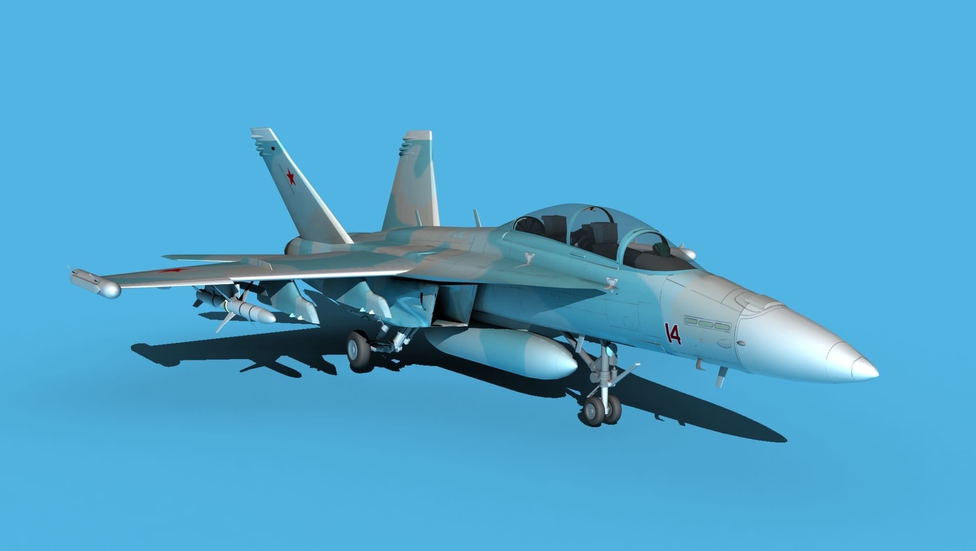 Boeing FA-18F Super Hornet V07 3D model_2