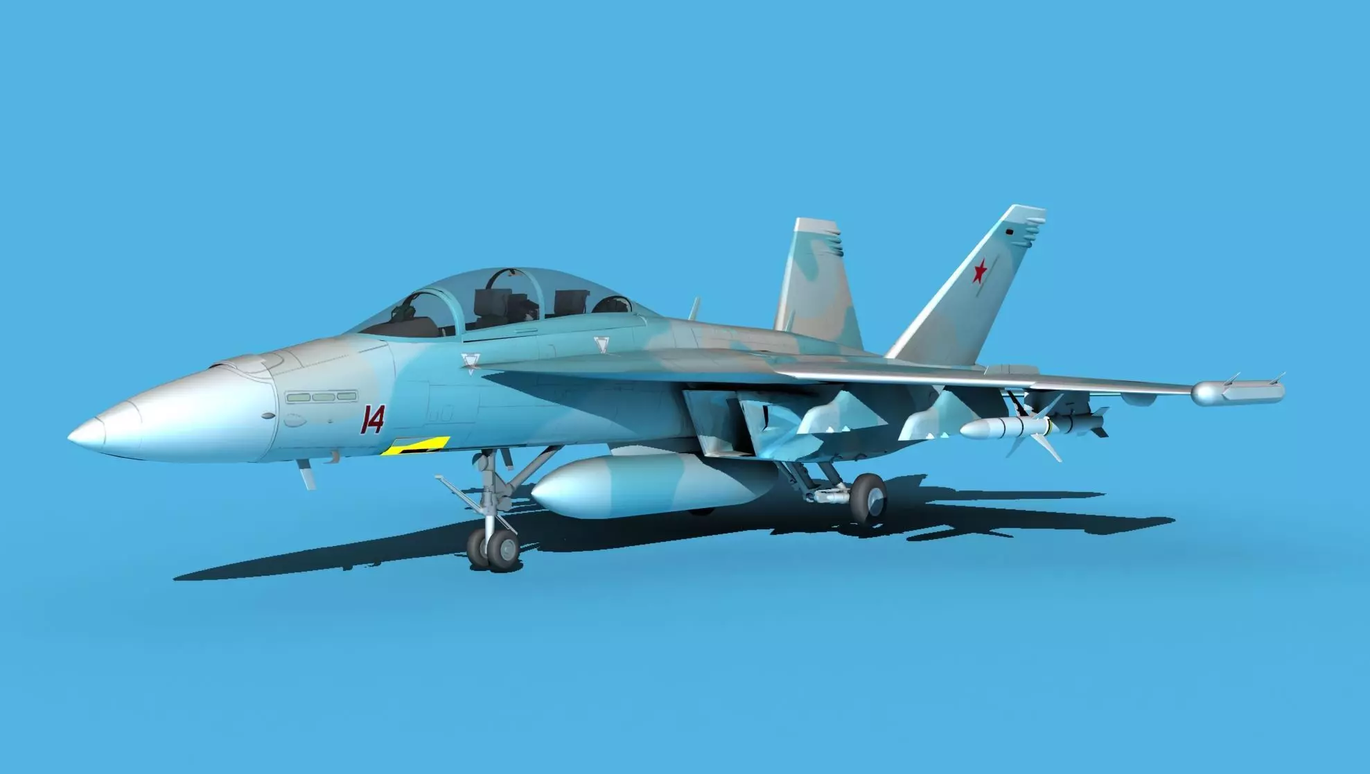Boeing FA-18F Super Hornet V07 3D model_0